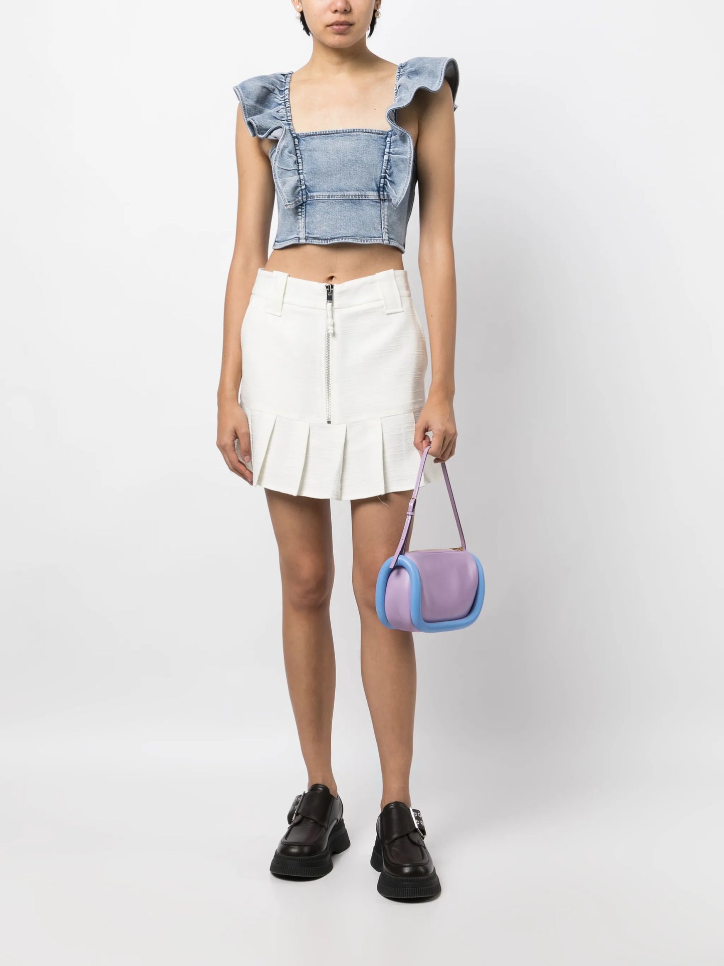 denim crop top