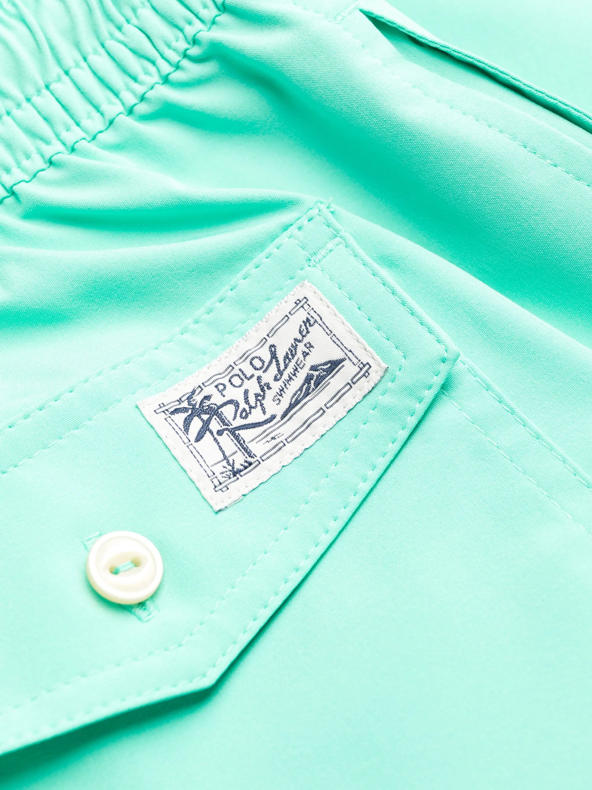 logo-patch drawstring swim shorts