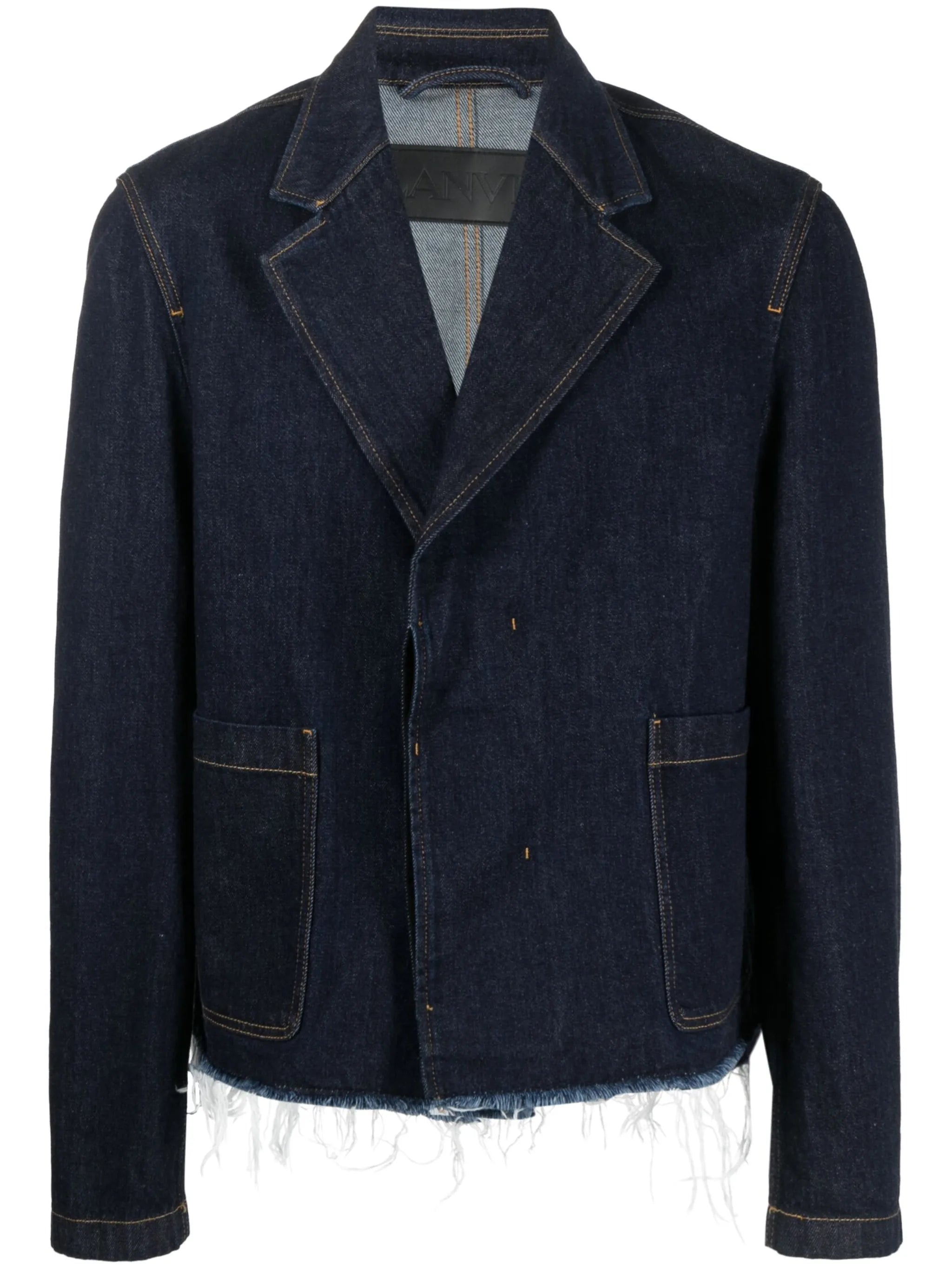frayed denim jacket