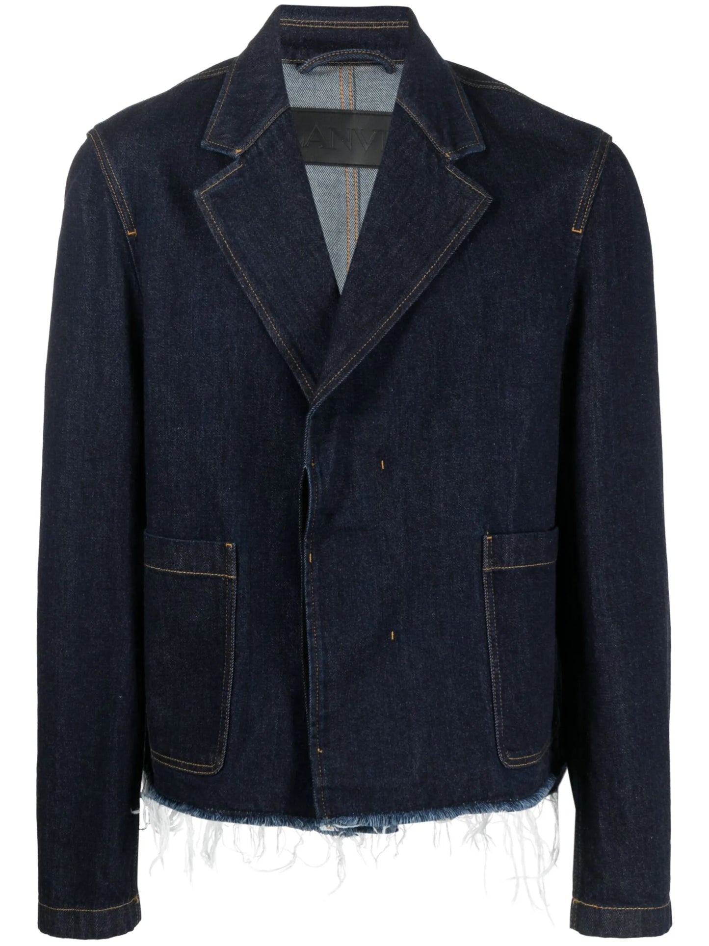 frayed denim jacket