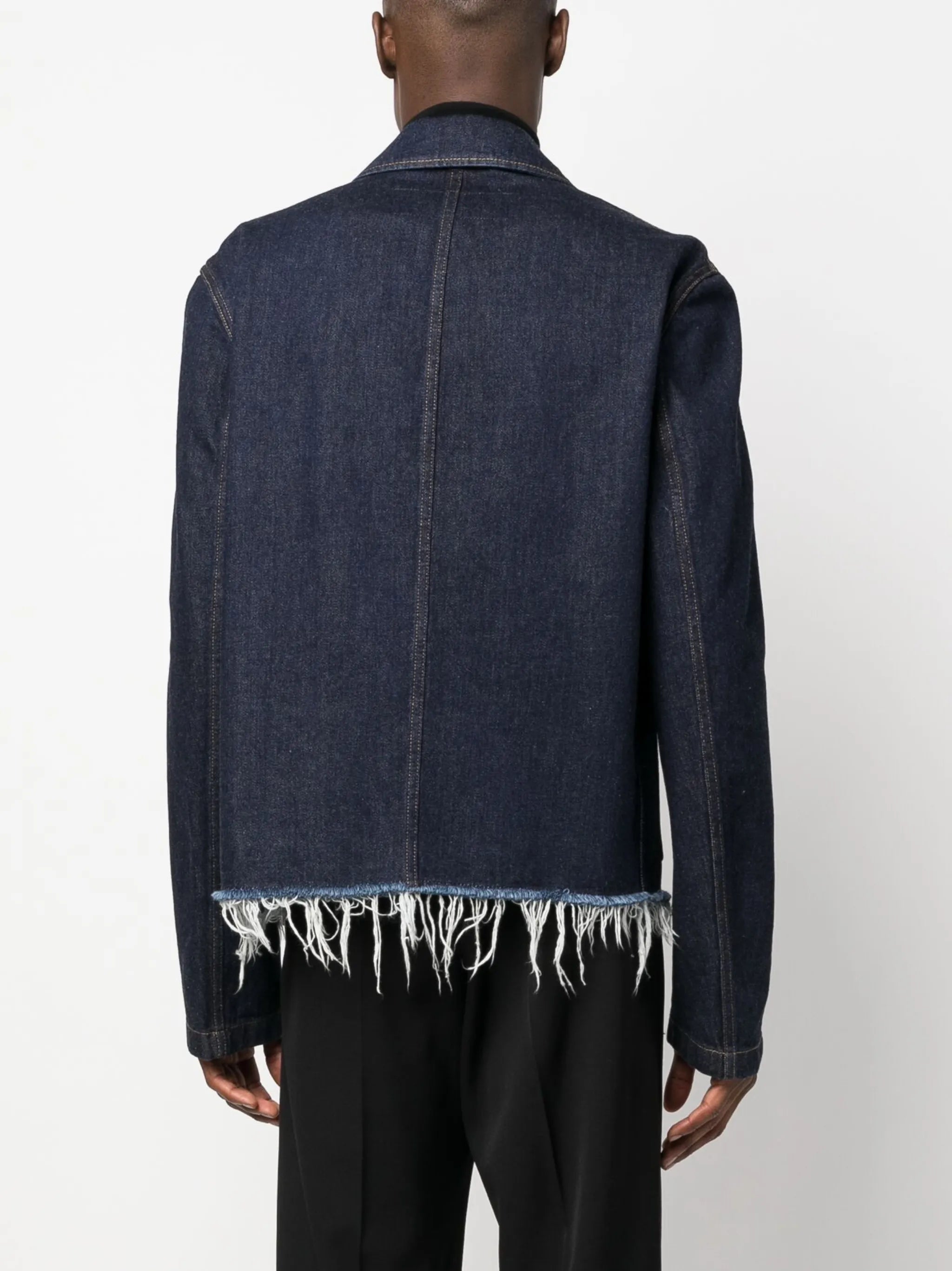 frayed denim jacket
