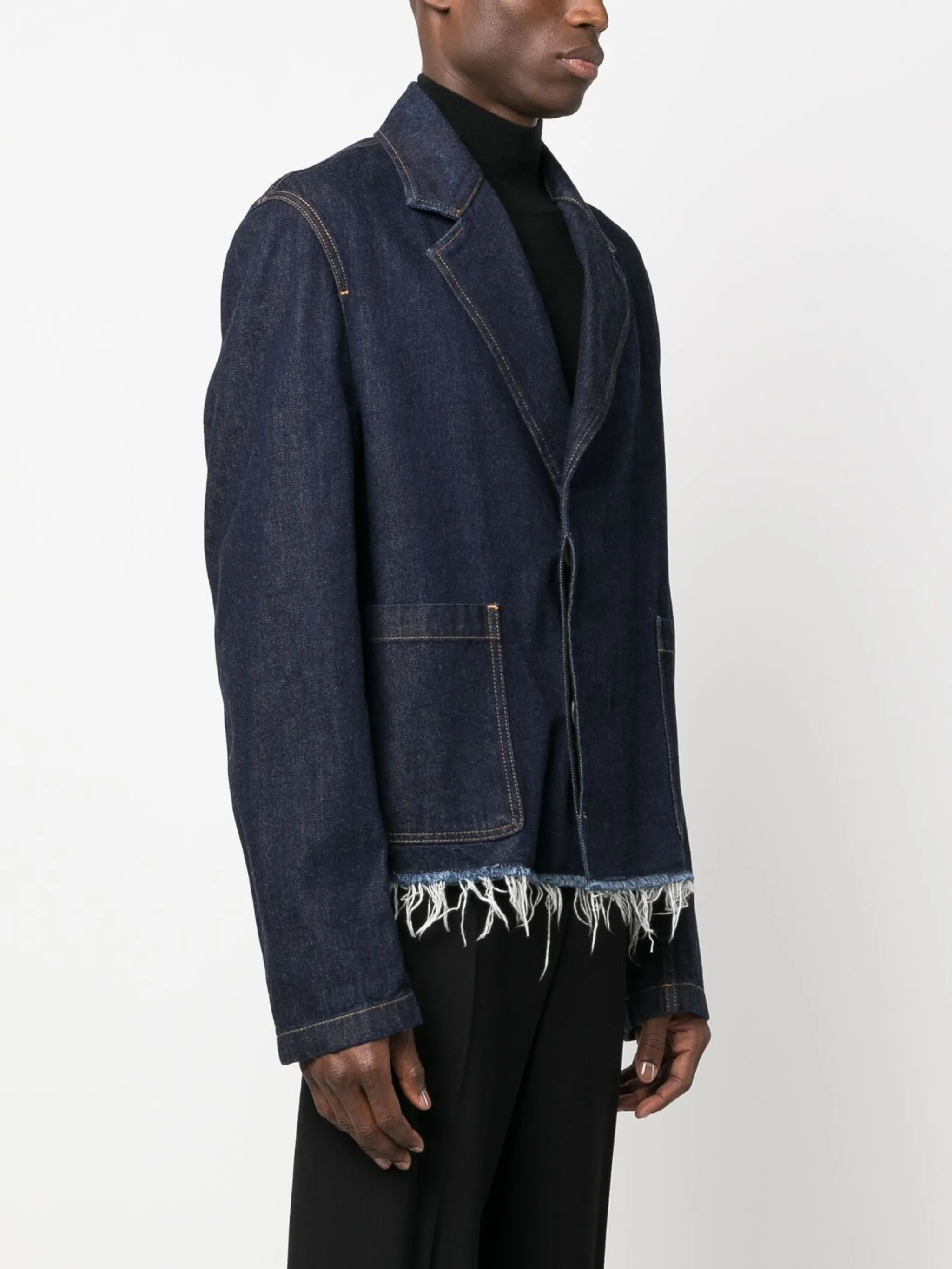 frayed denim jacket