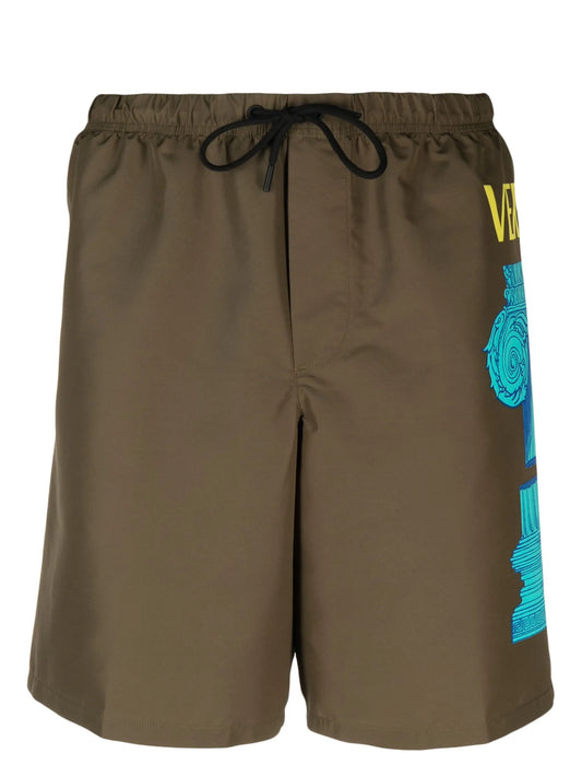 Colonna-print swim shorts