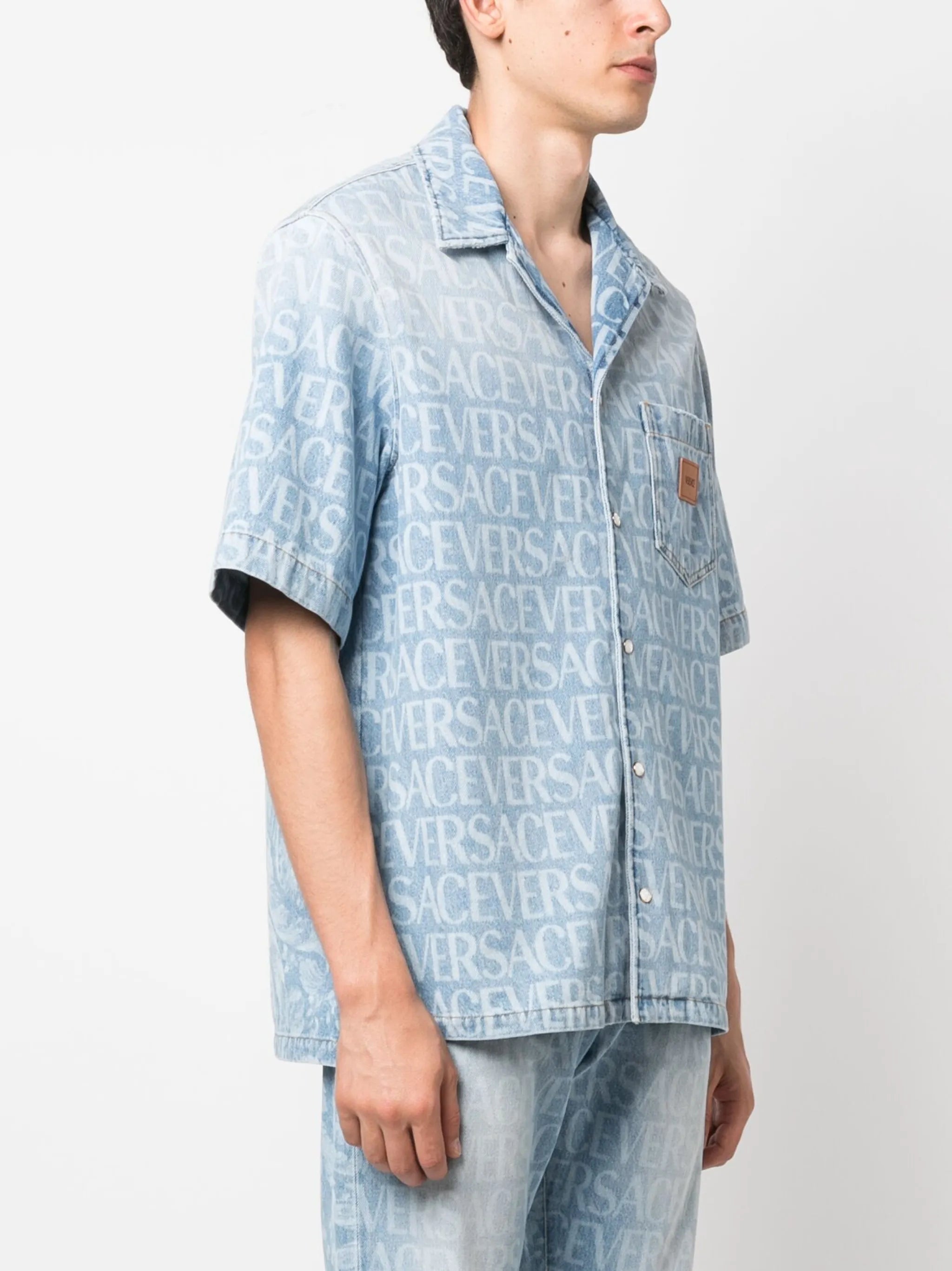 Versace Allover denim shirt
