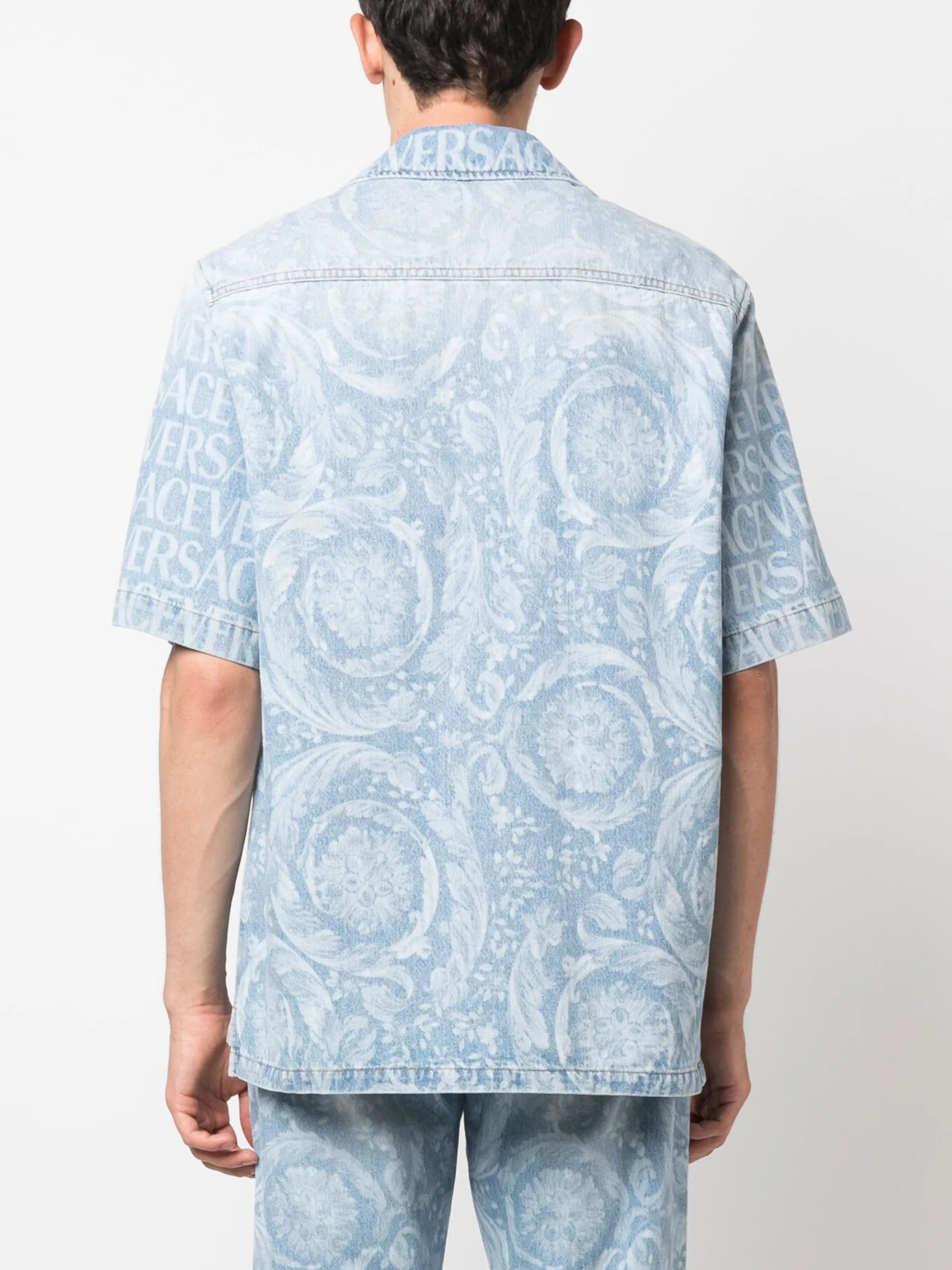 Versace Allover denim shirt