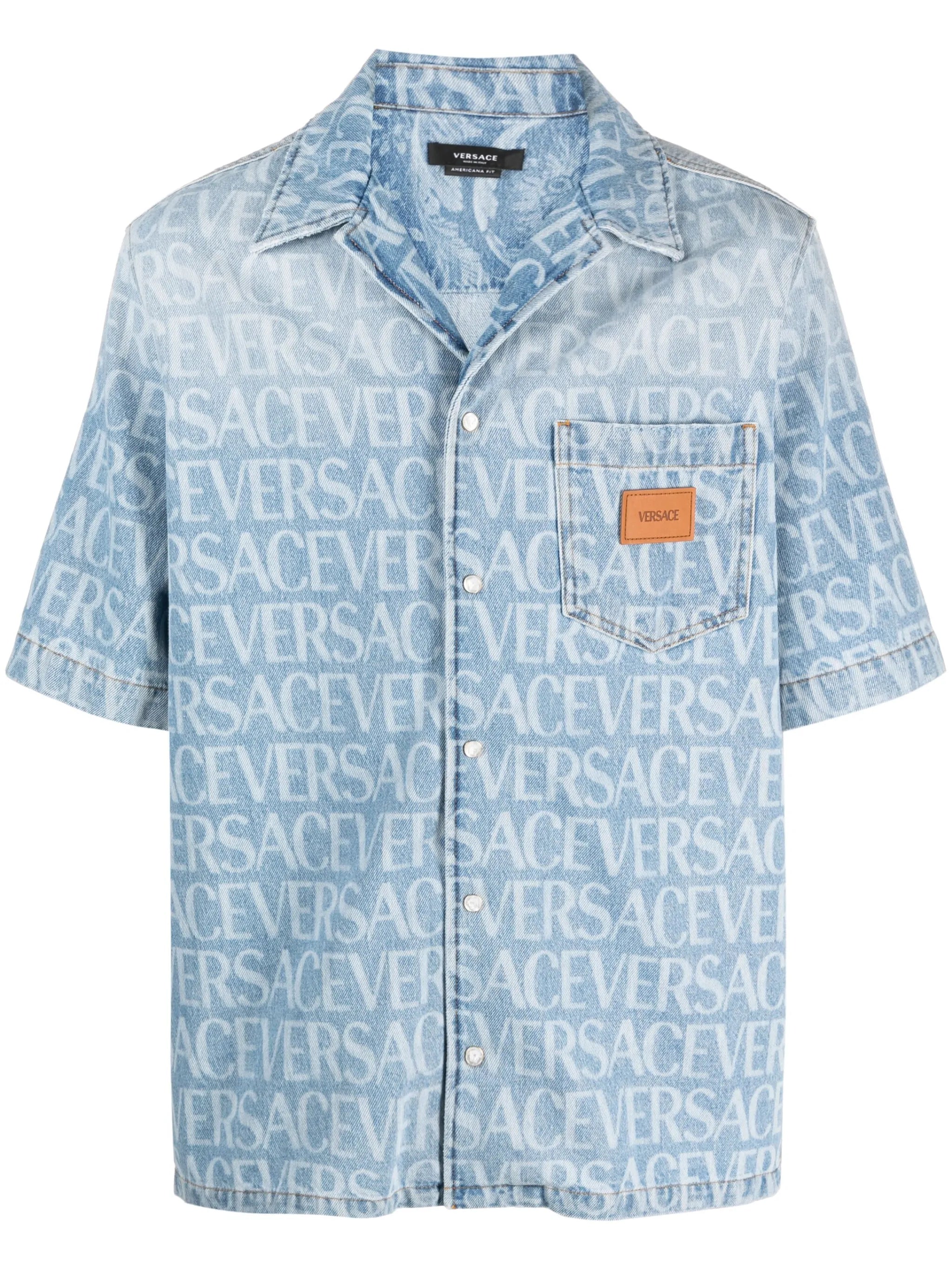Versace Allover denim shirt