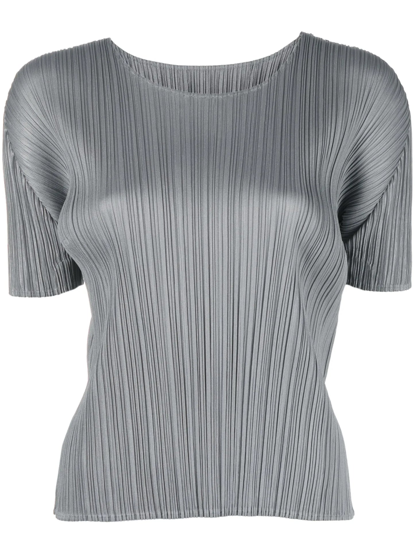 pleated short-sleeve T-shirt