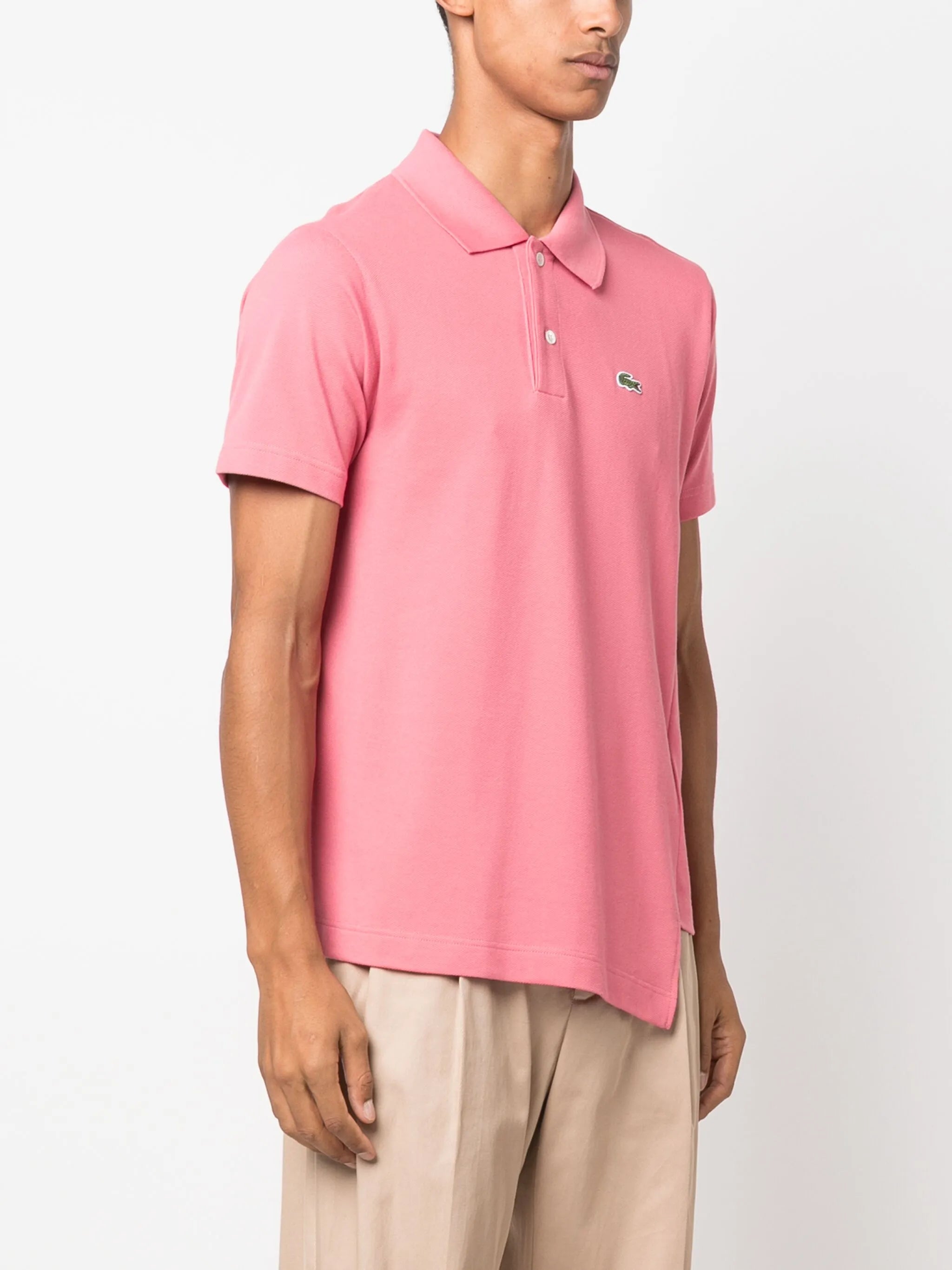 x Lacoste asymmetric cotton polo shirt