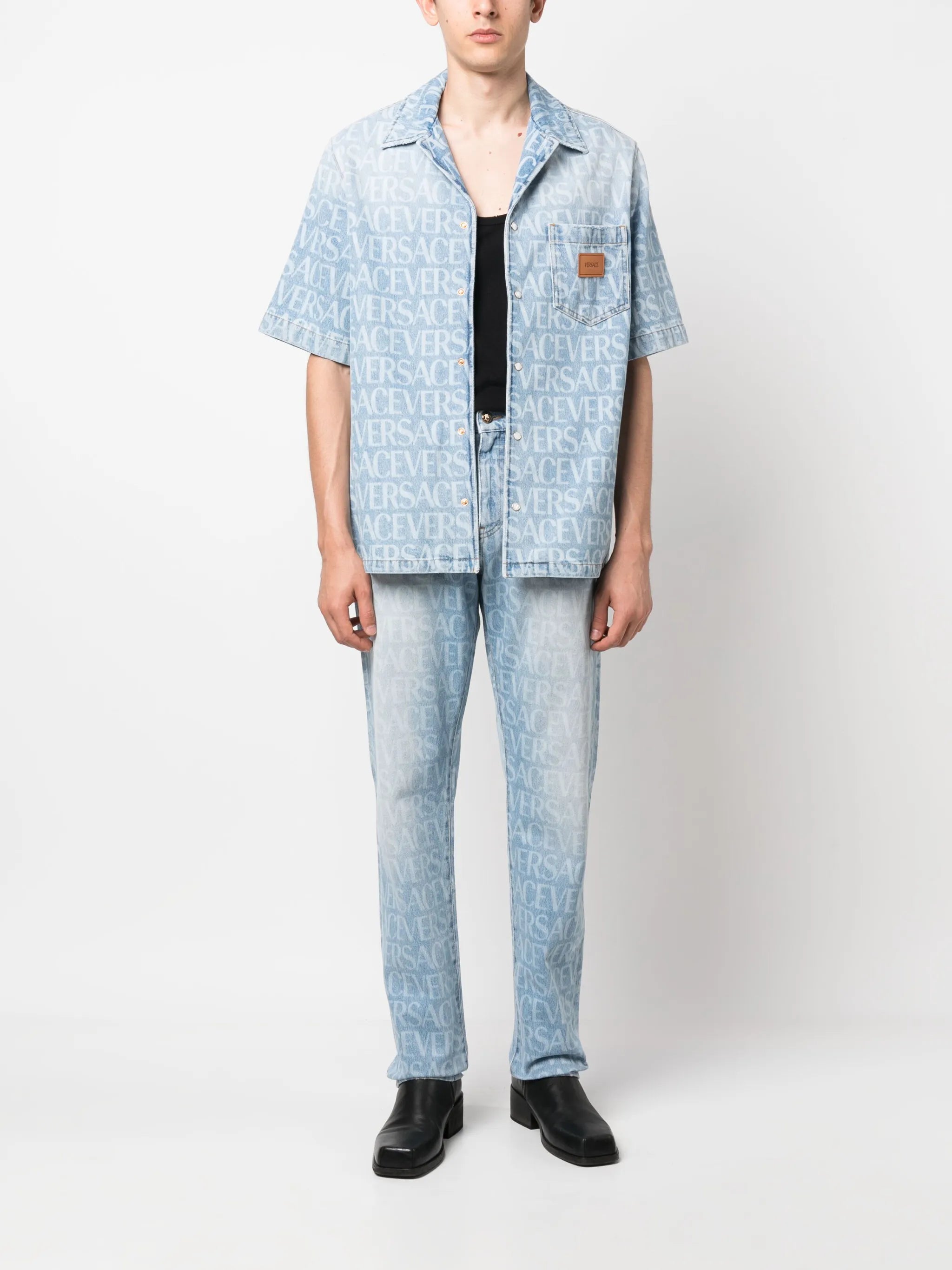 Versace Allover straight-leg jeans