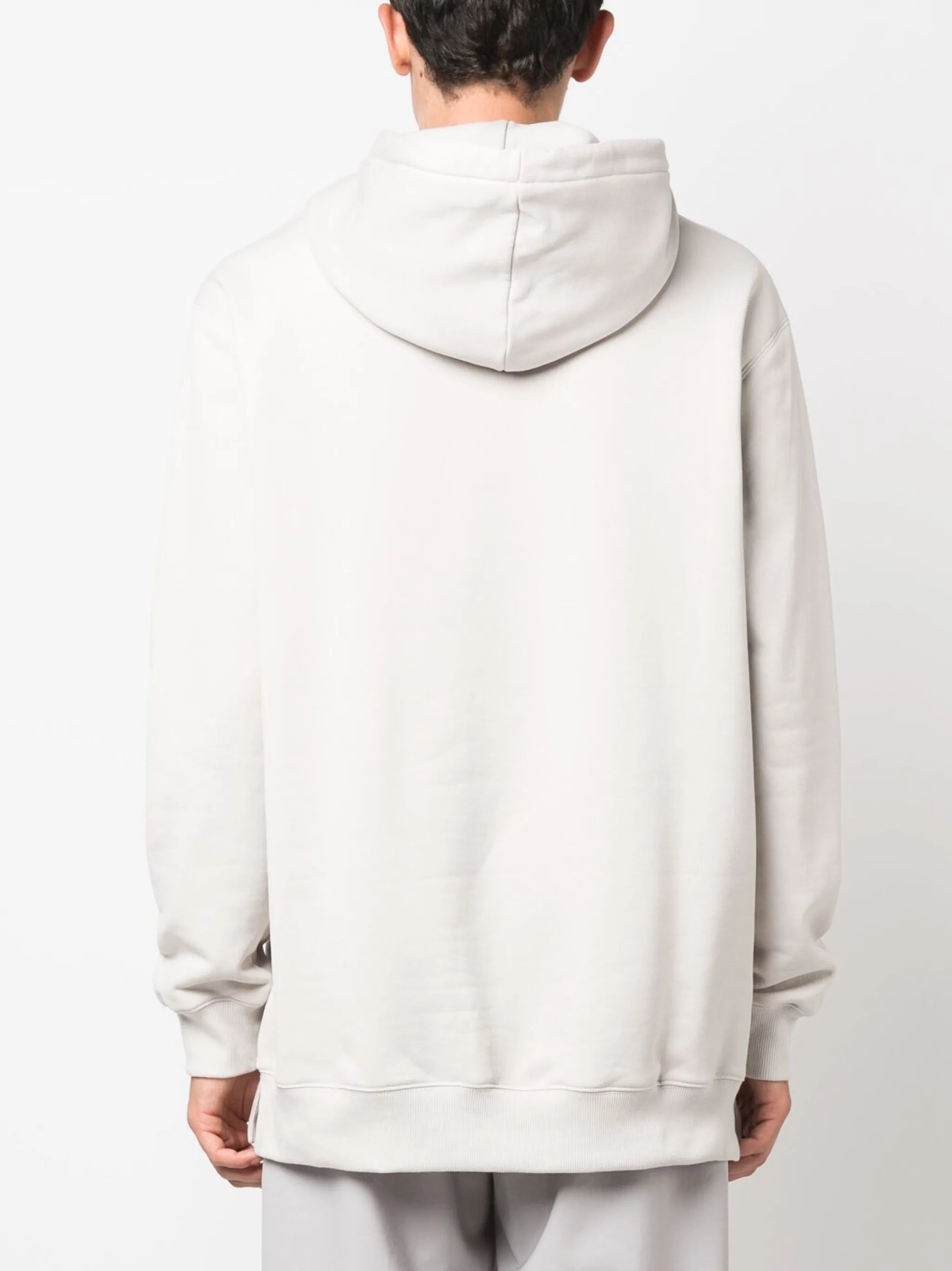 logo-embroidered fleece hoodie