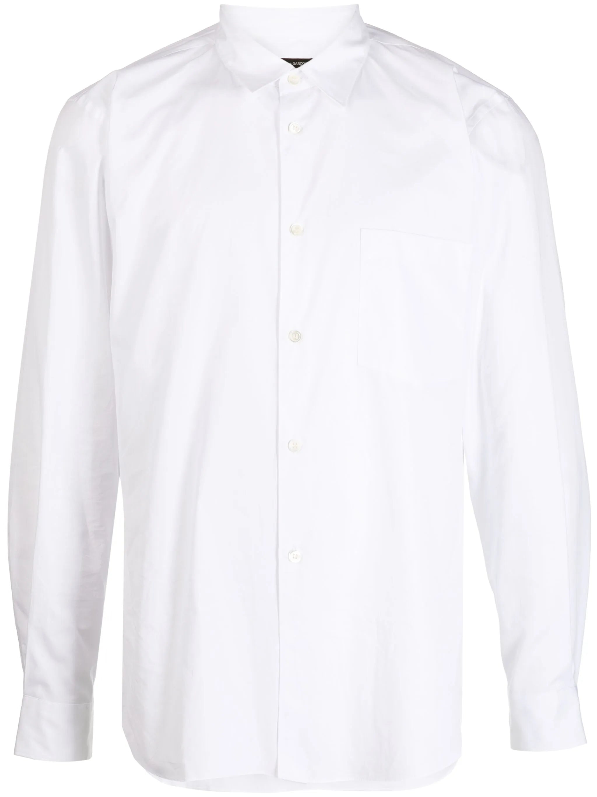 straight-point collar cotton shirt