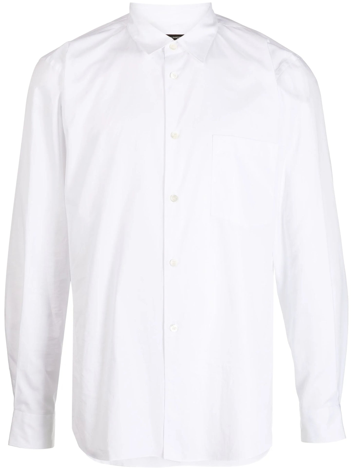 straight-point collar cotton shirt
