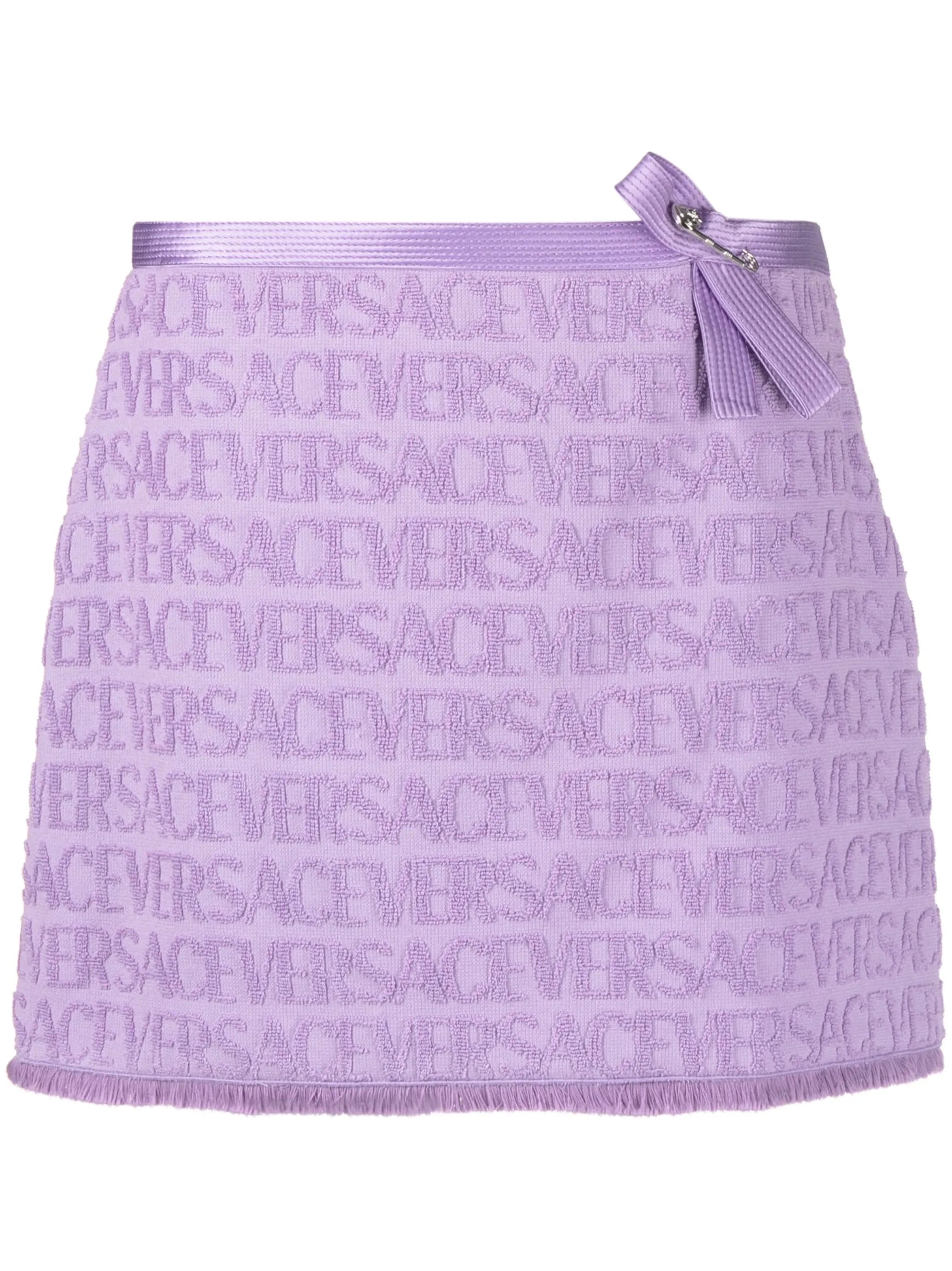 x Dua Lipa logo-jacquard miniskirt