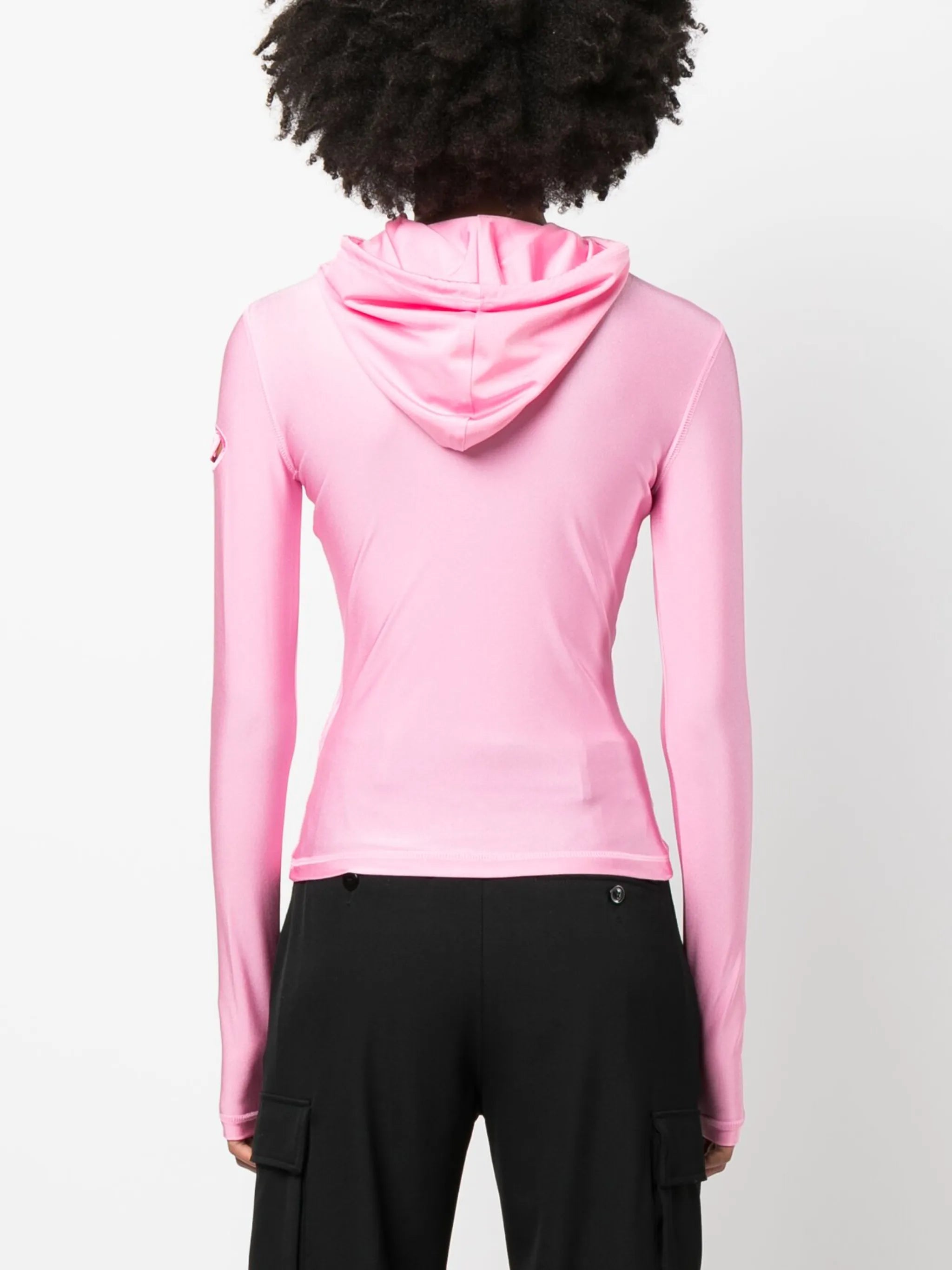 T-Metal cut-out logo hoodie