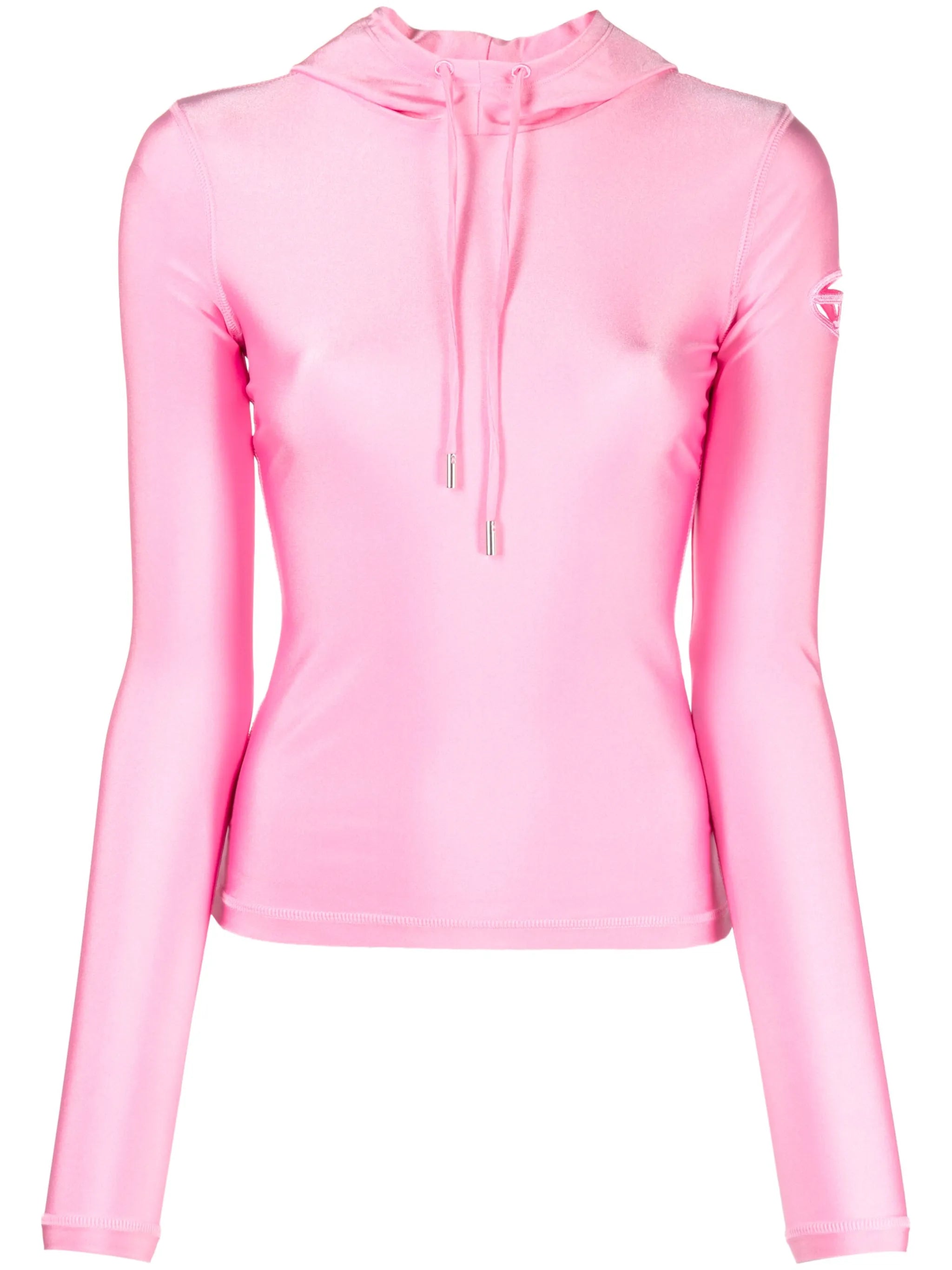 T-Metal cut-out logo hoodie