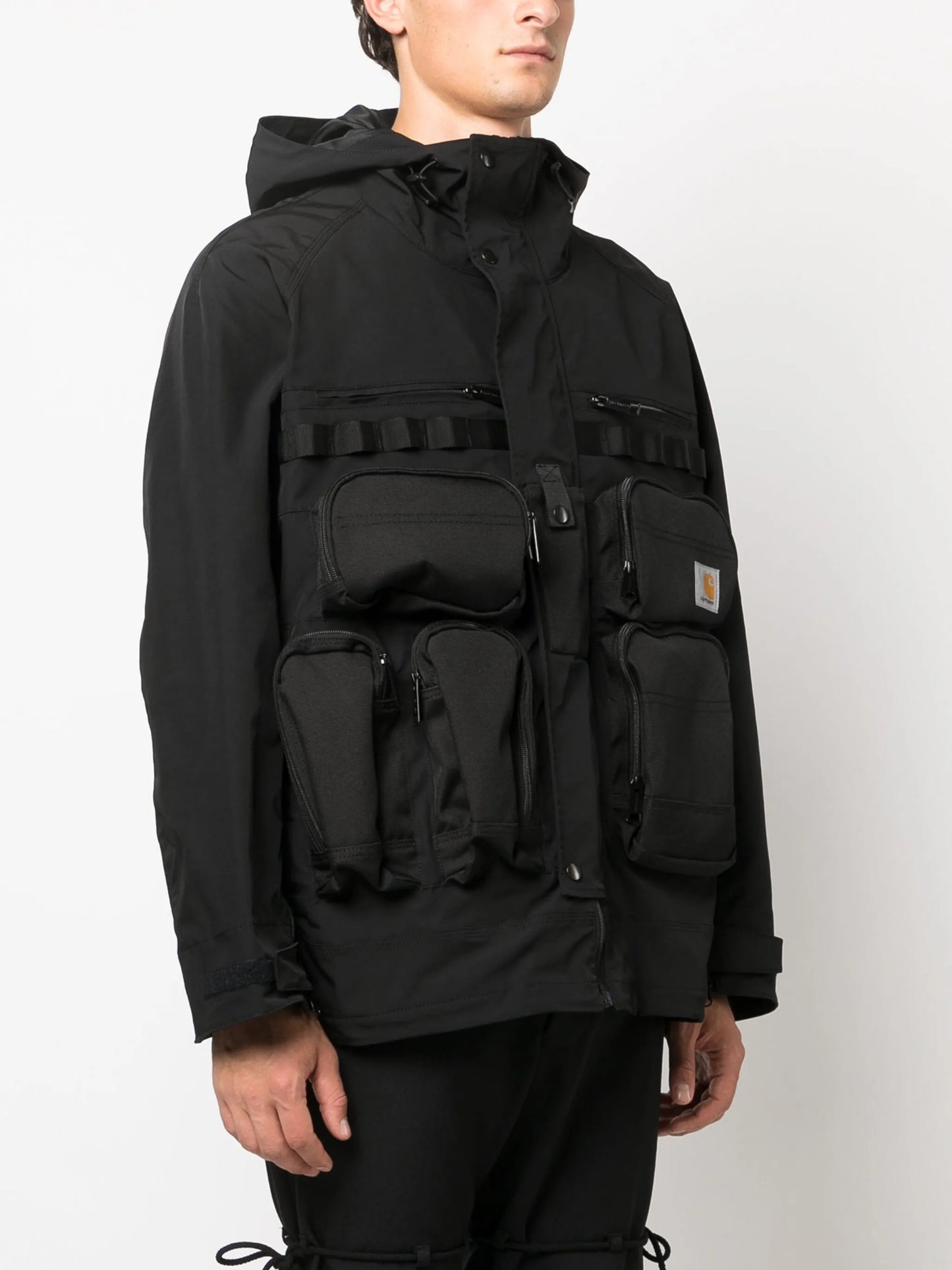 multi-pockets hooded jacket