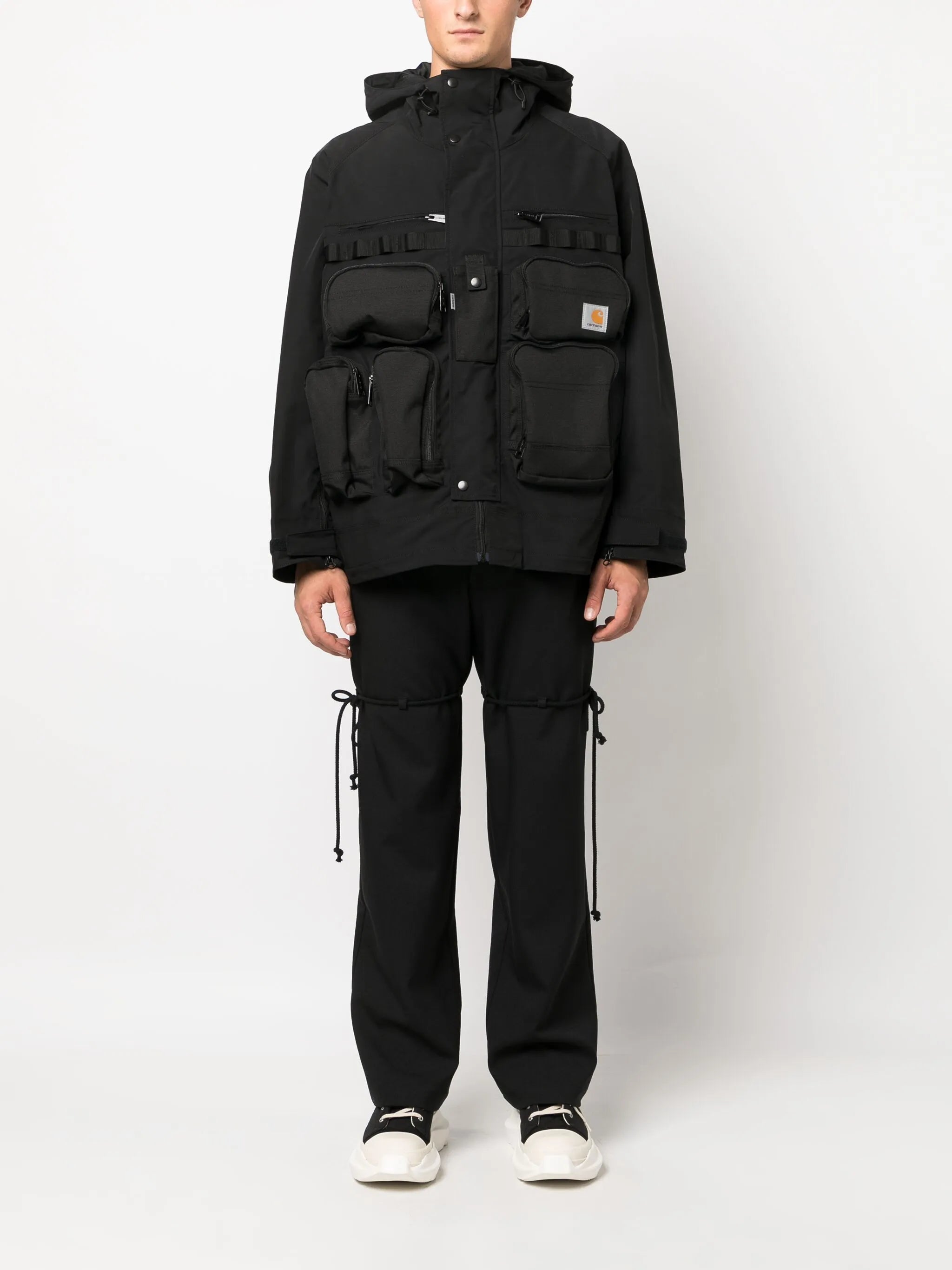multi-pockets hooded jacket