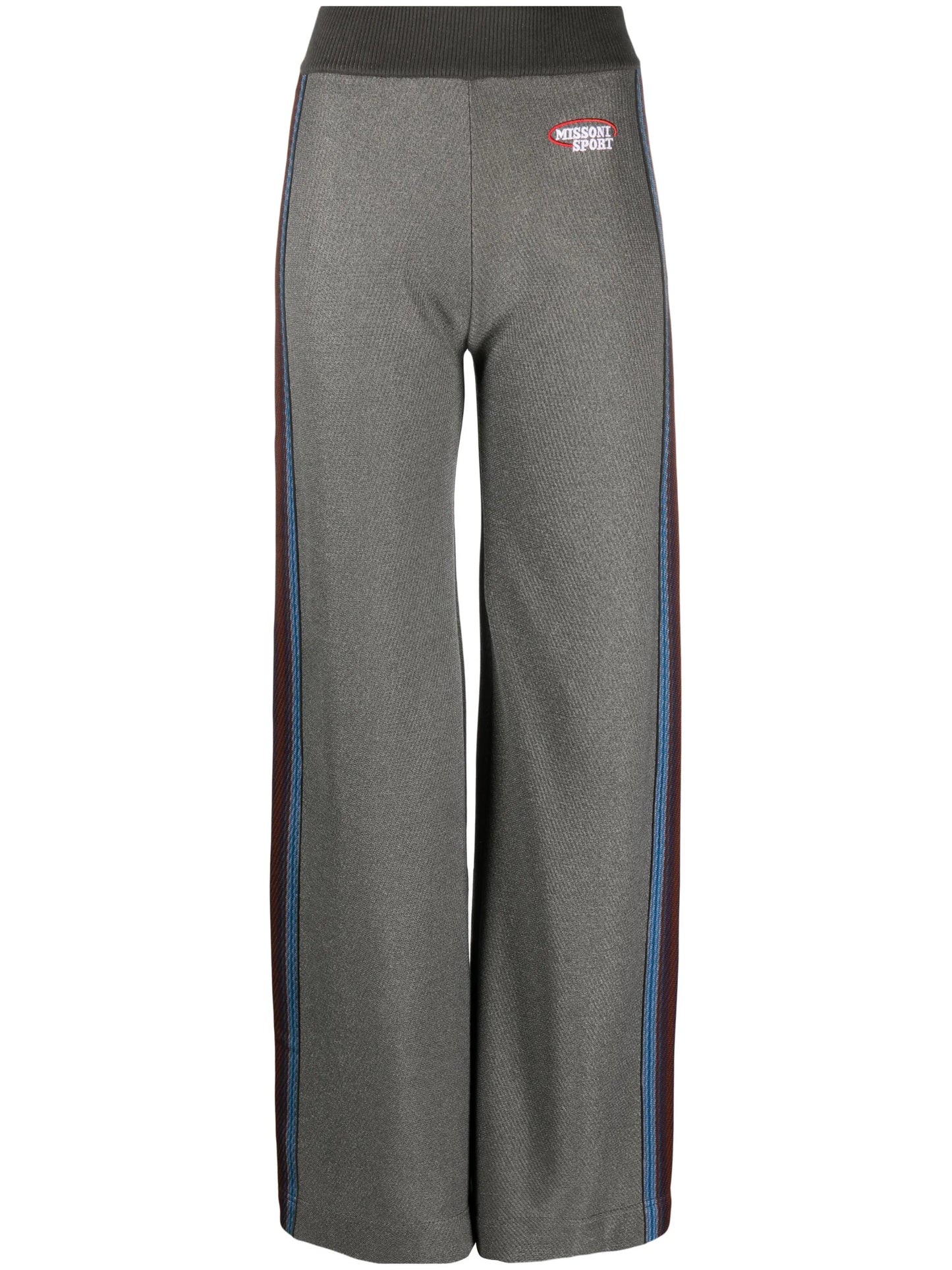 logo-patch knitted track pants