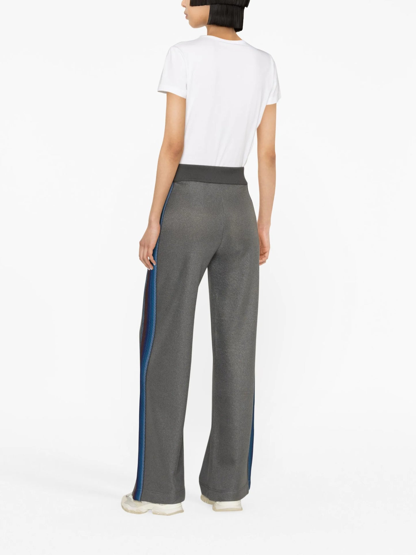 logo-patch knitted track pants