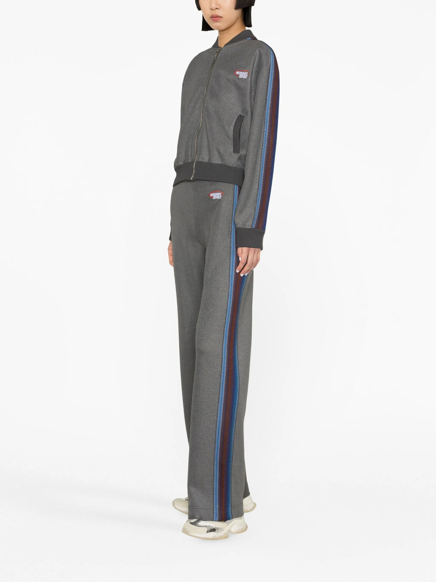 logo-embroidered track jacket