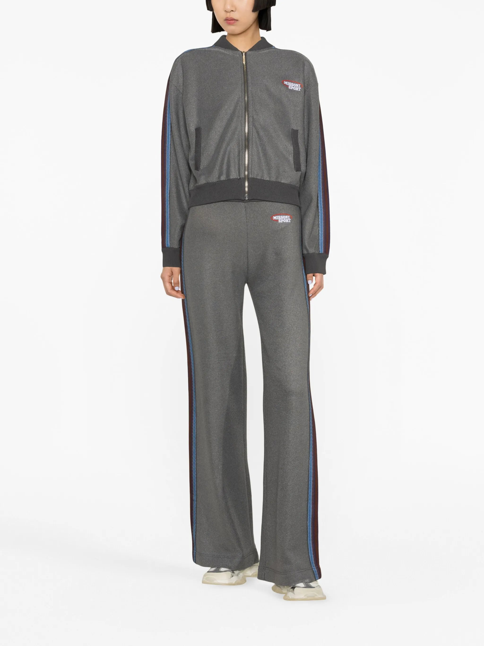 logo-embroidered track jacket