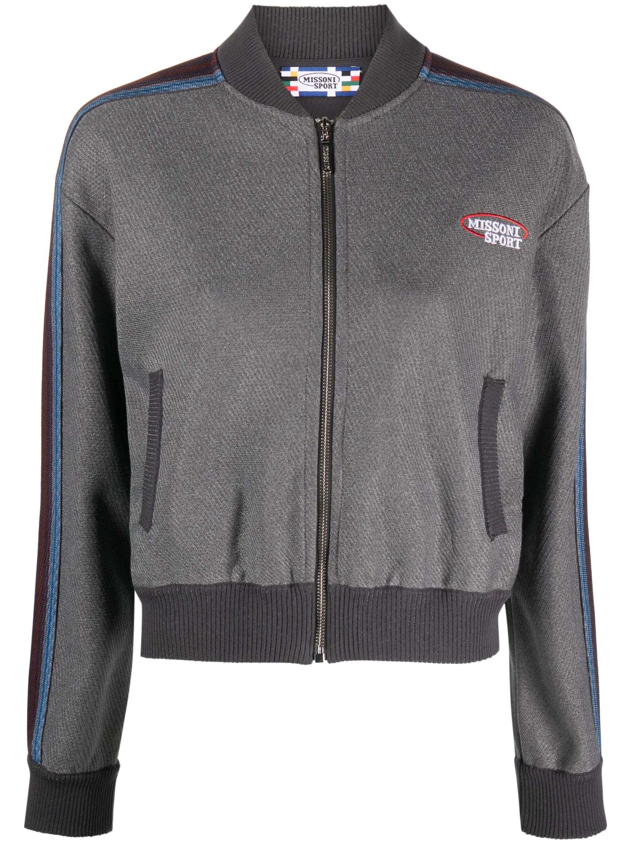 logo-embroidered track jacket