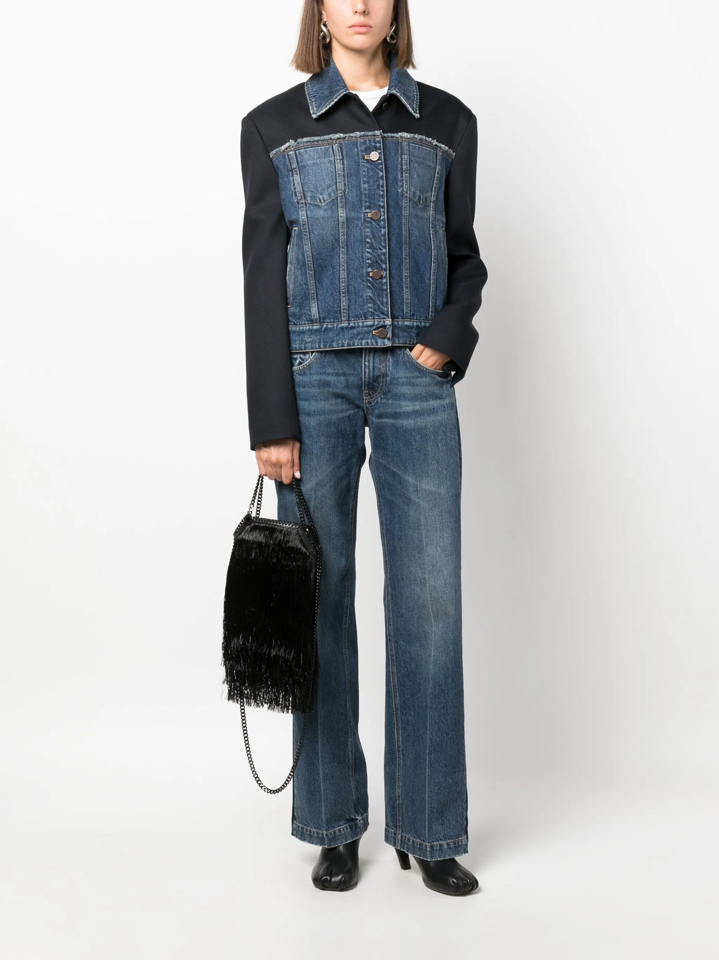 mini Falabella fringed crossbody bag