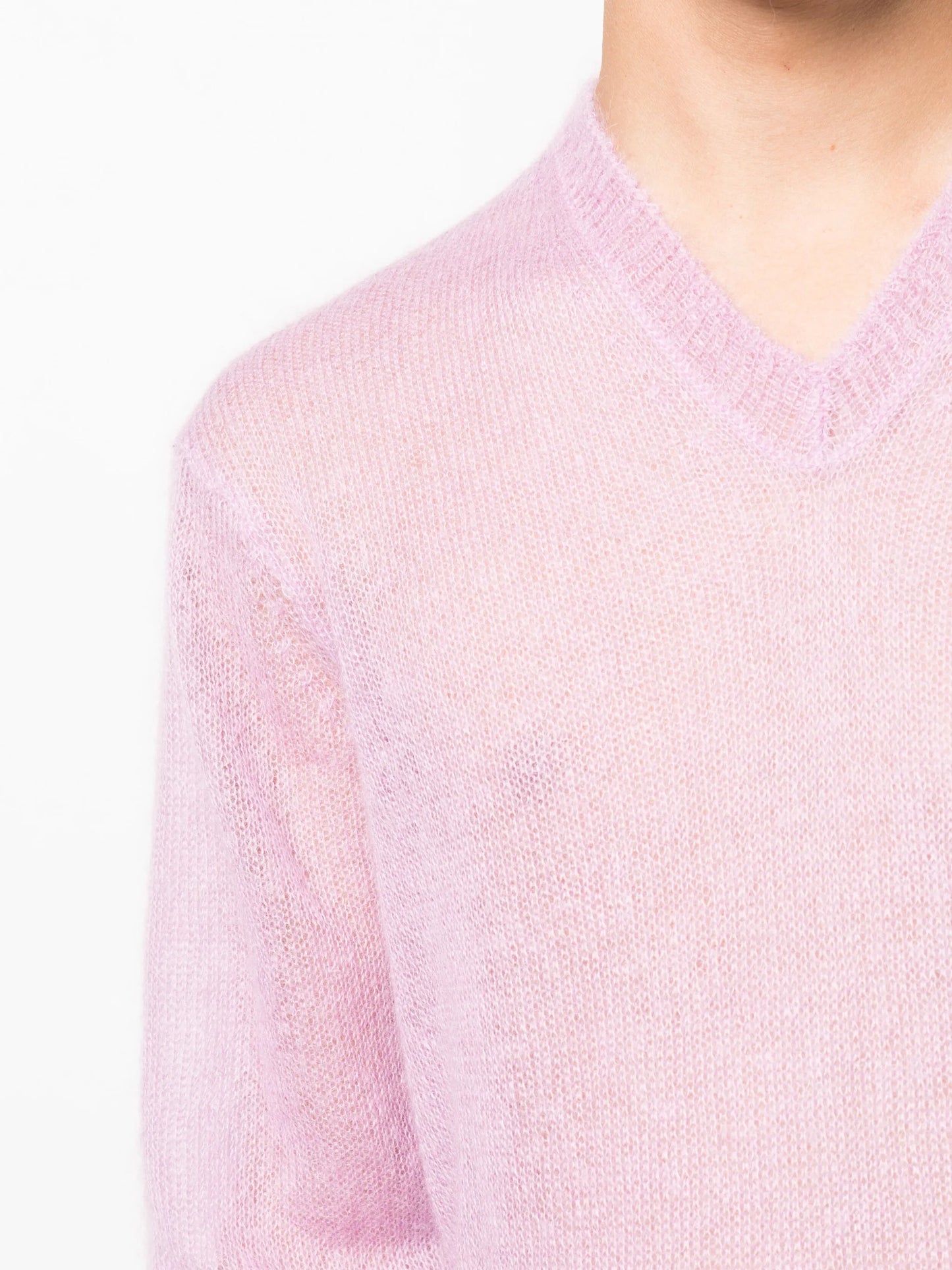 semi-sheer mohair-blend jumper