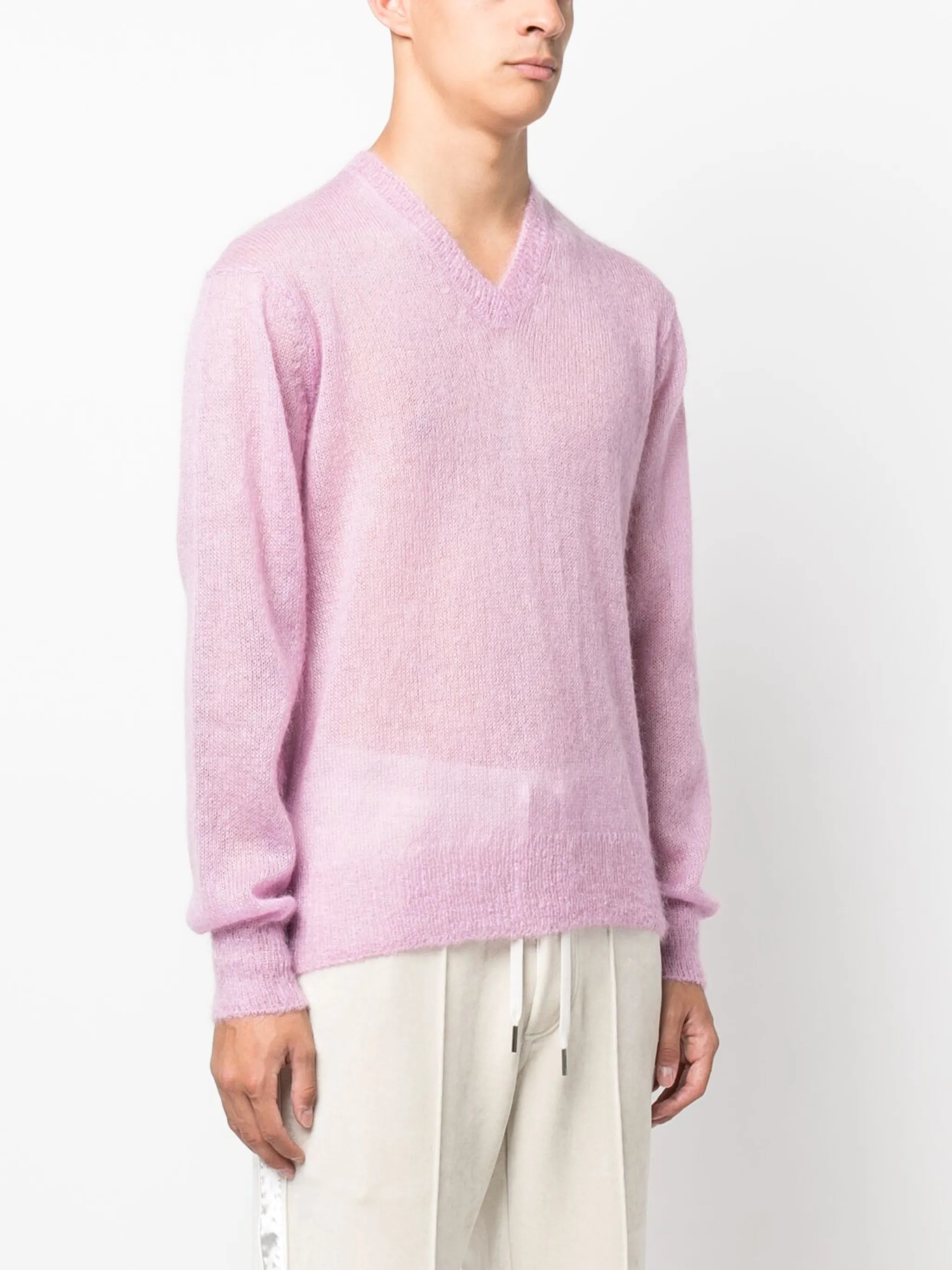 semi-sheer mohair-blend jumper