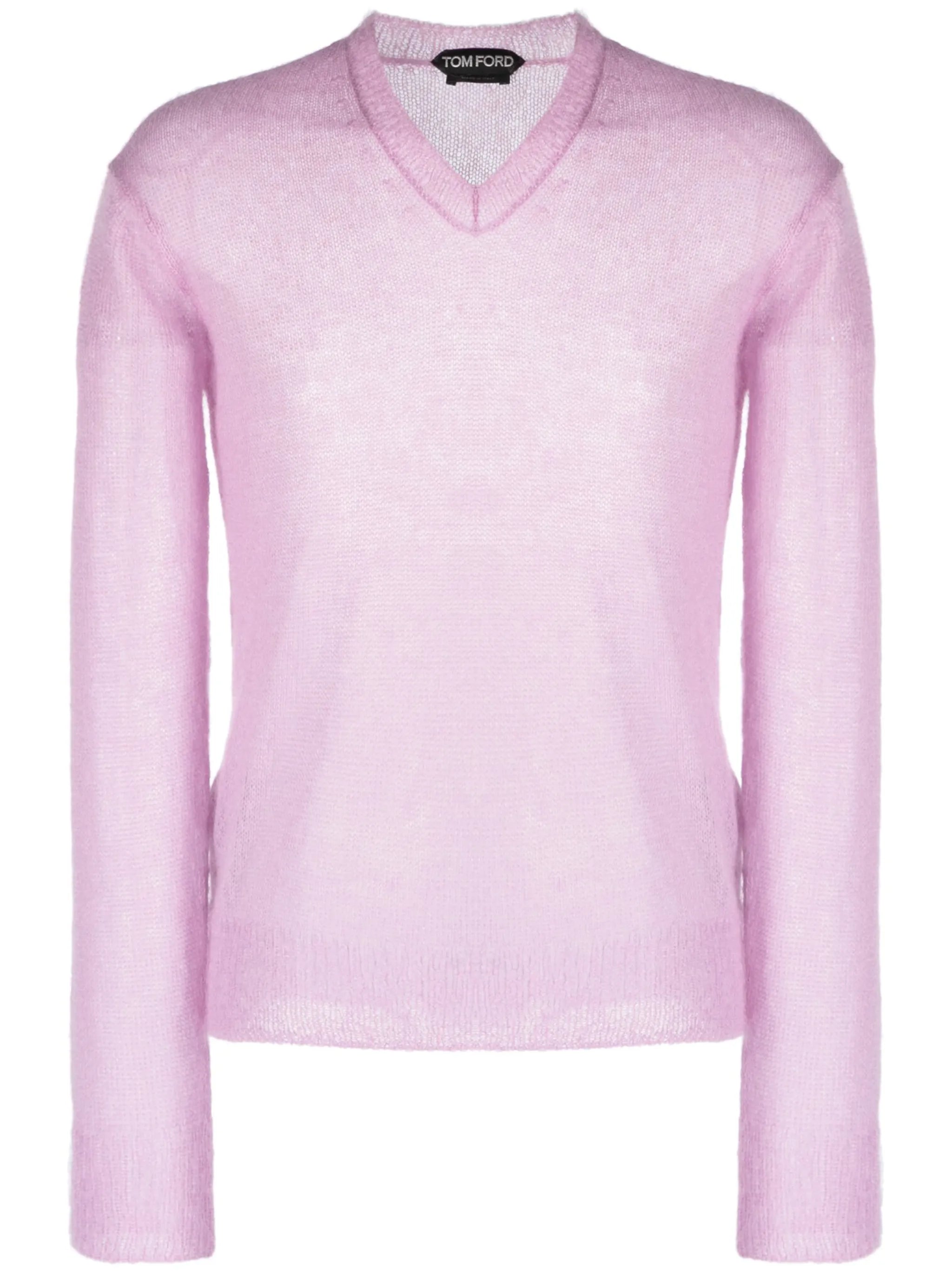 semi-sheer mohair-blend jumper
