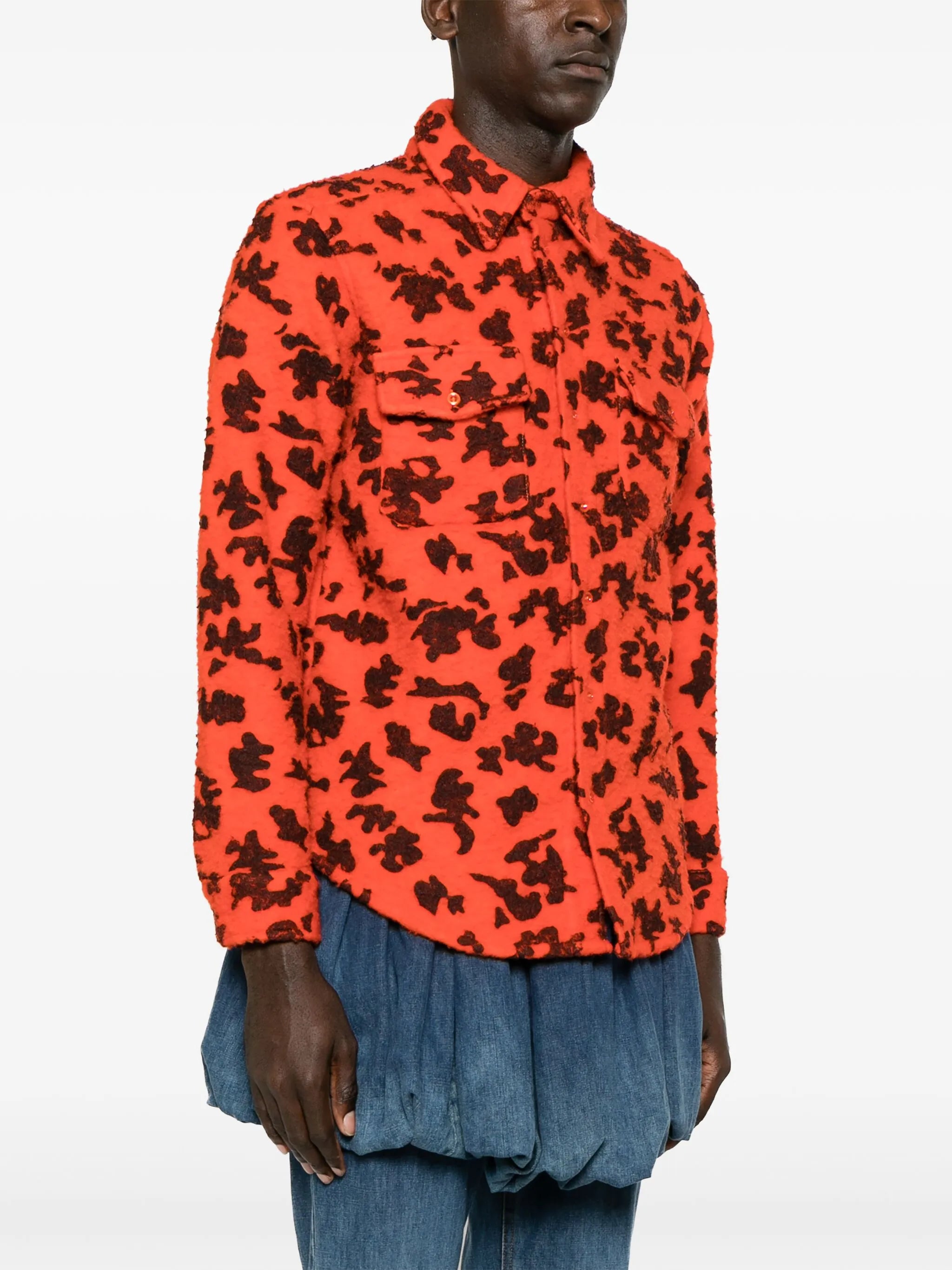 Pilled Work camouflage-print shirt