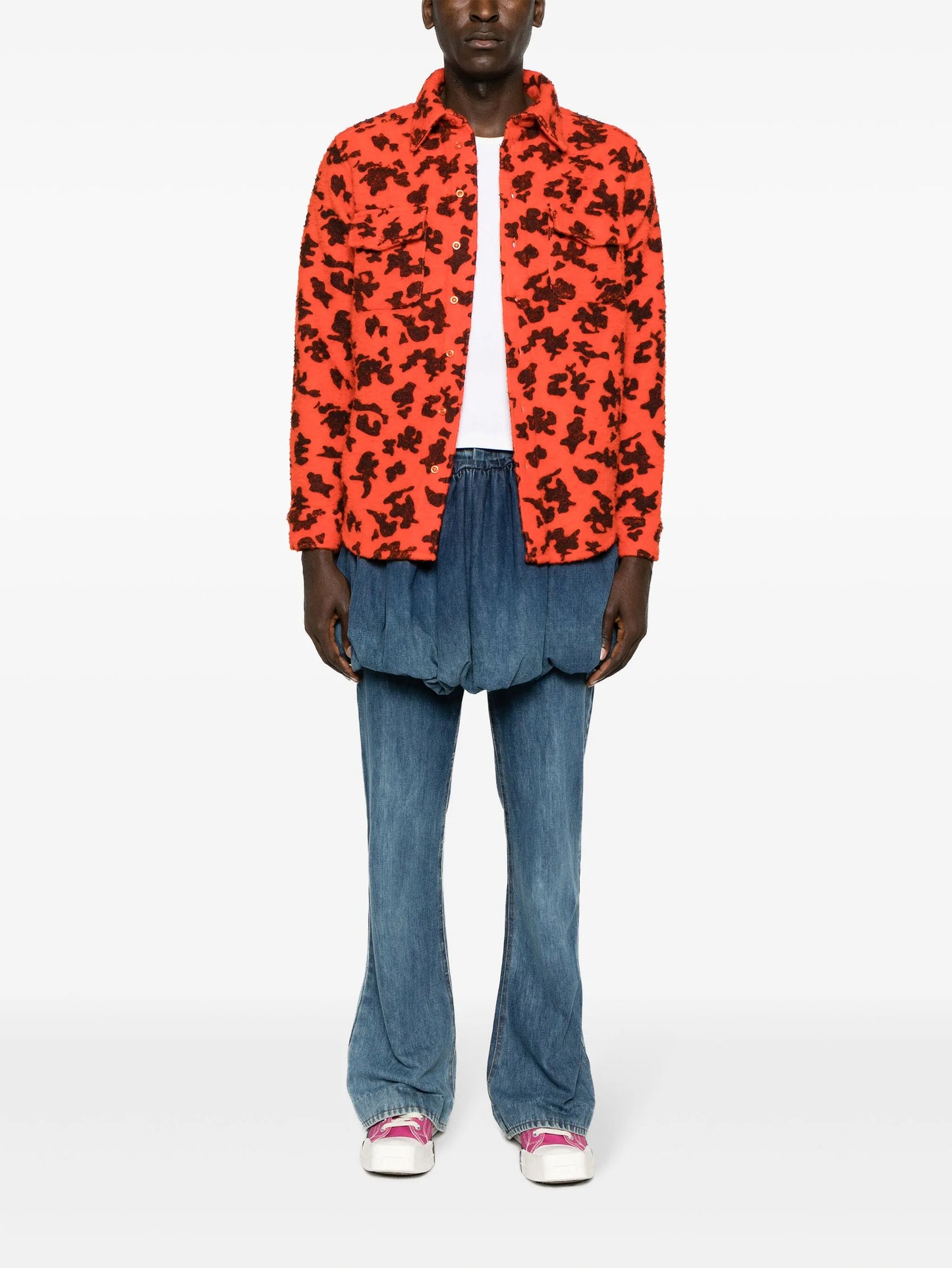 Pilled Work camouflage-print shirt