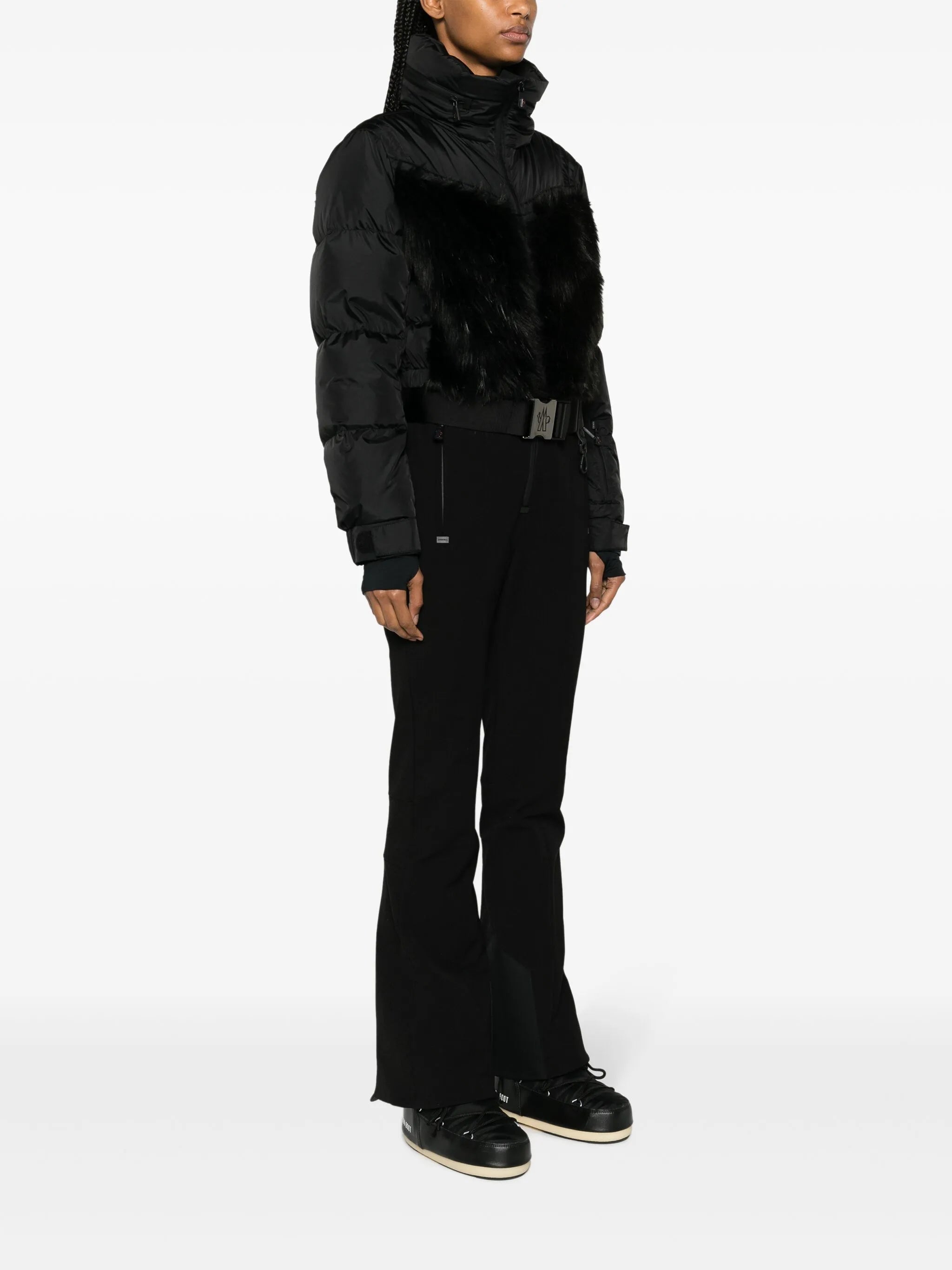 hooded puffer ski suit