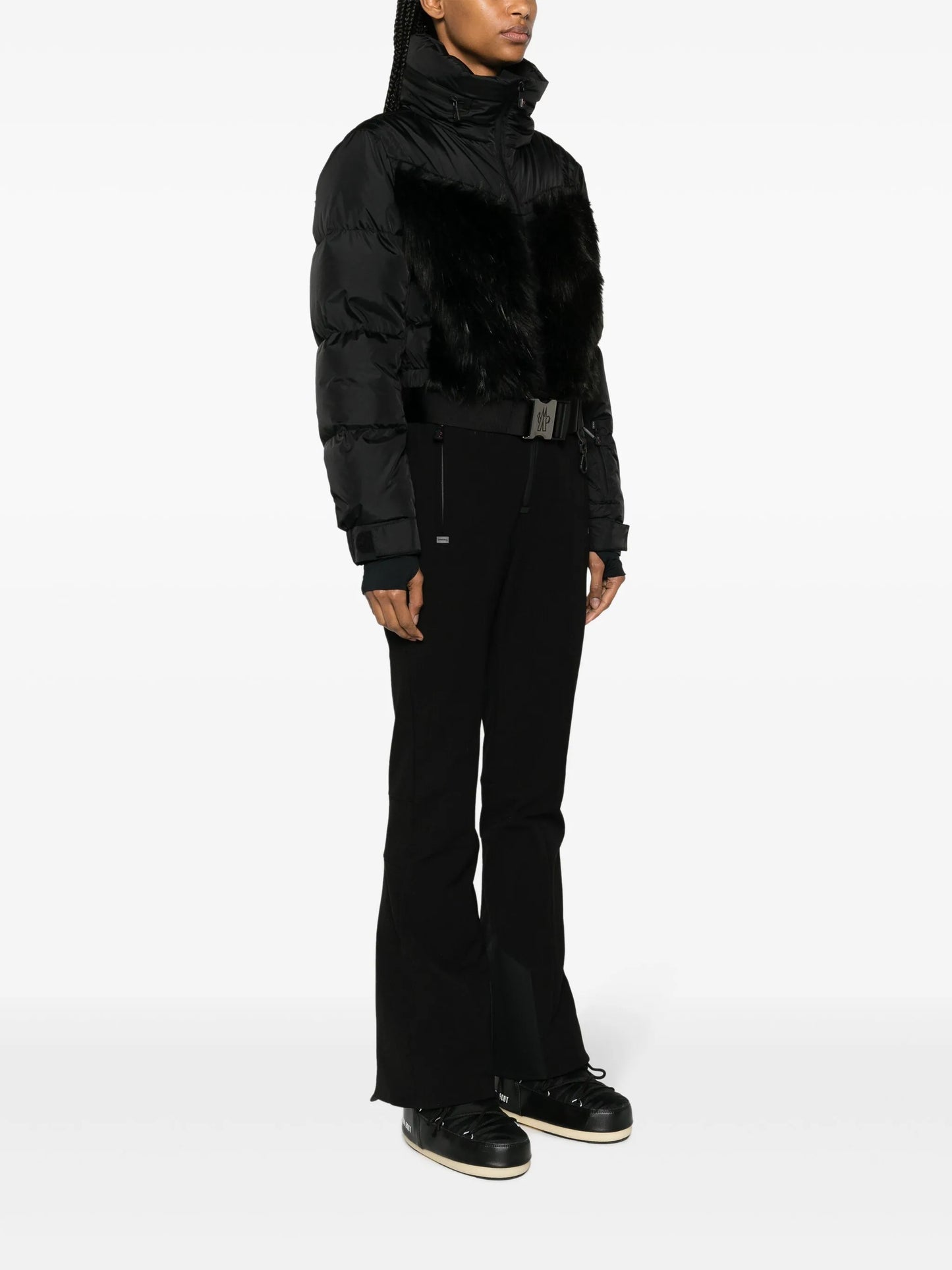 hooded puffer ski suit