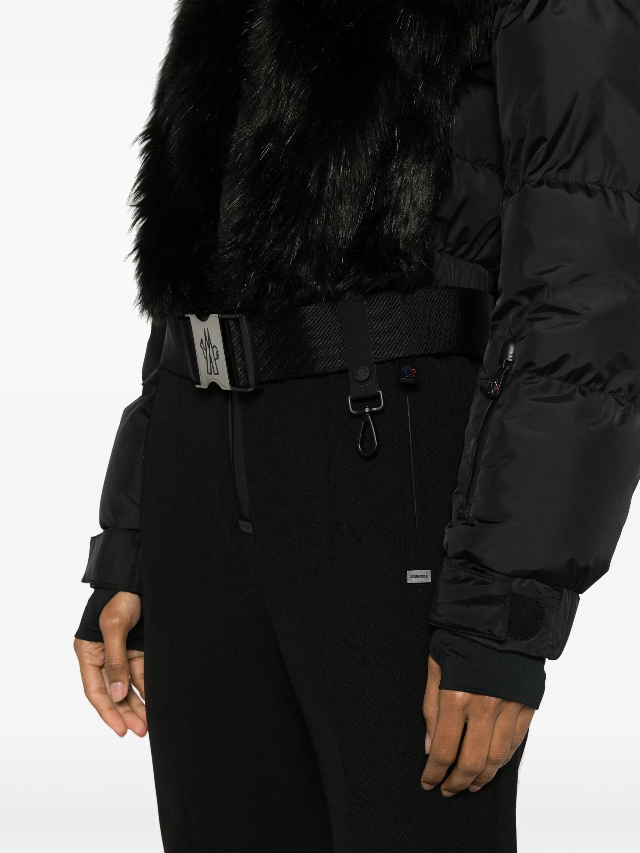 hooded puffer ski suit