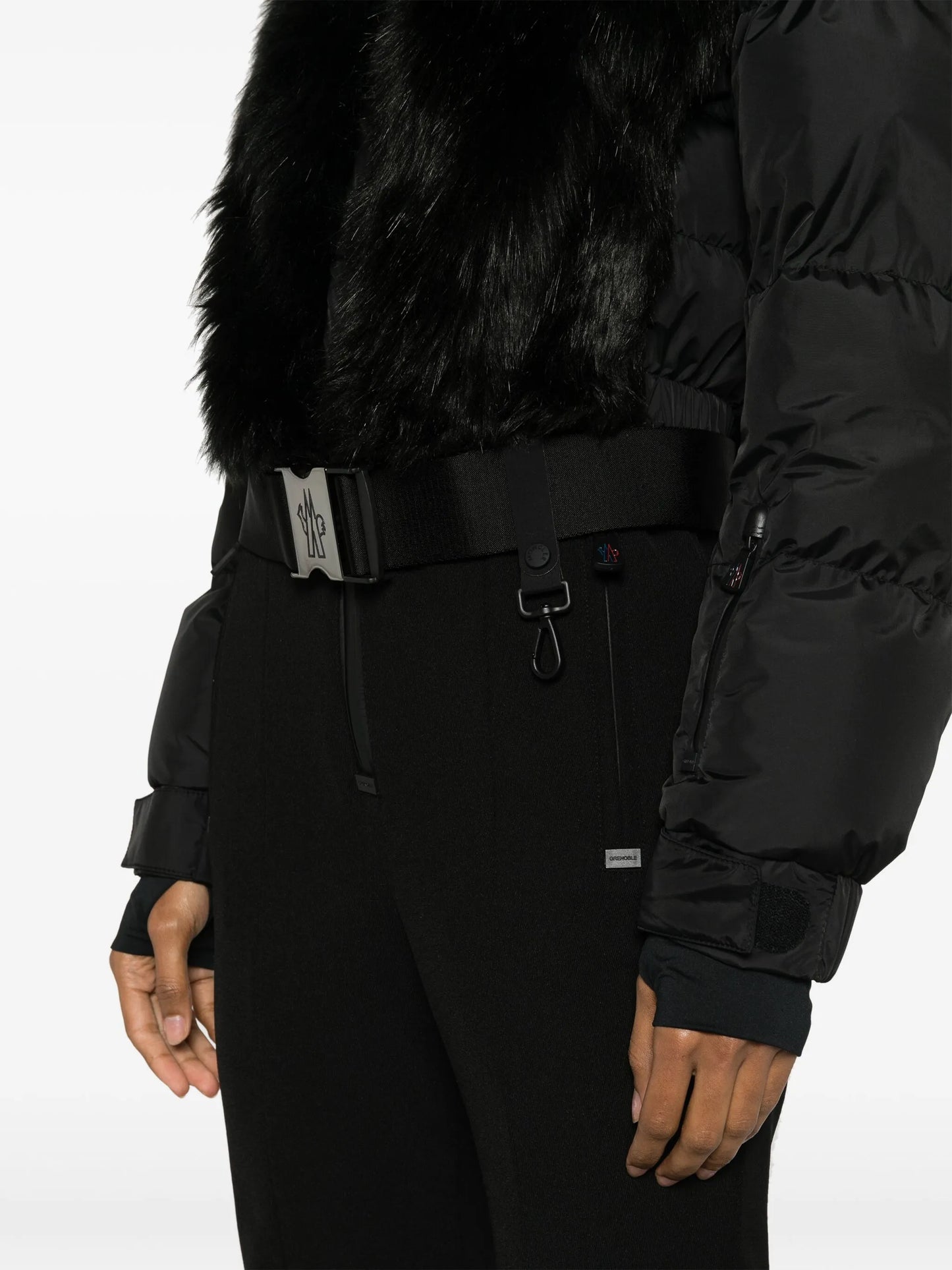 hooded puffer ski suit