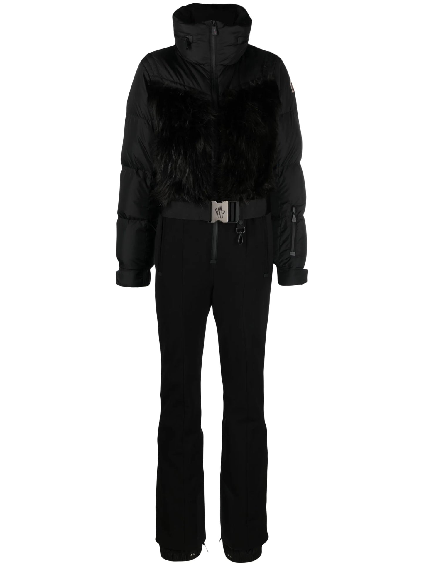 hooded puffer ski suit