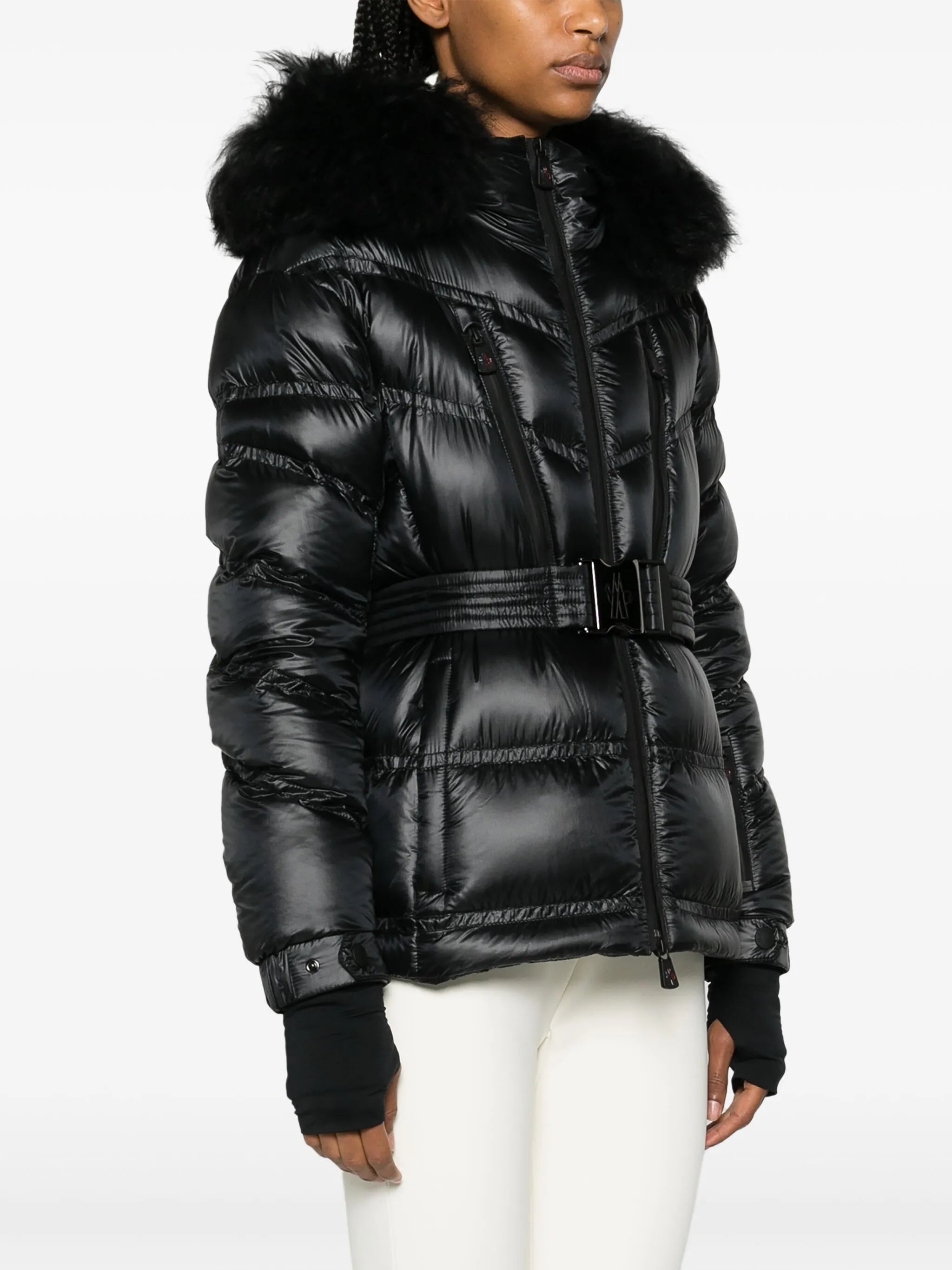 faux-fur hood puffer jacket