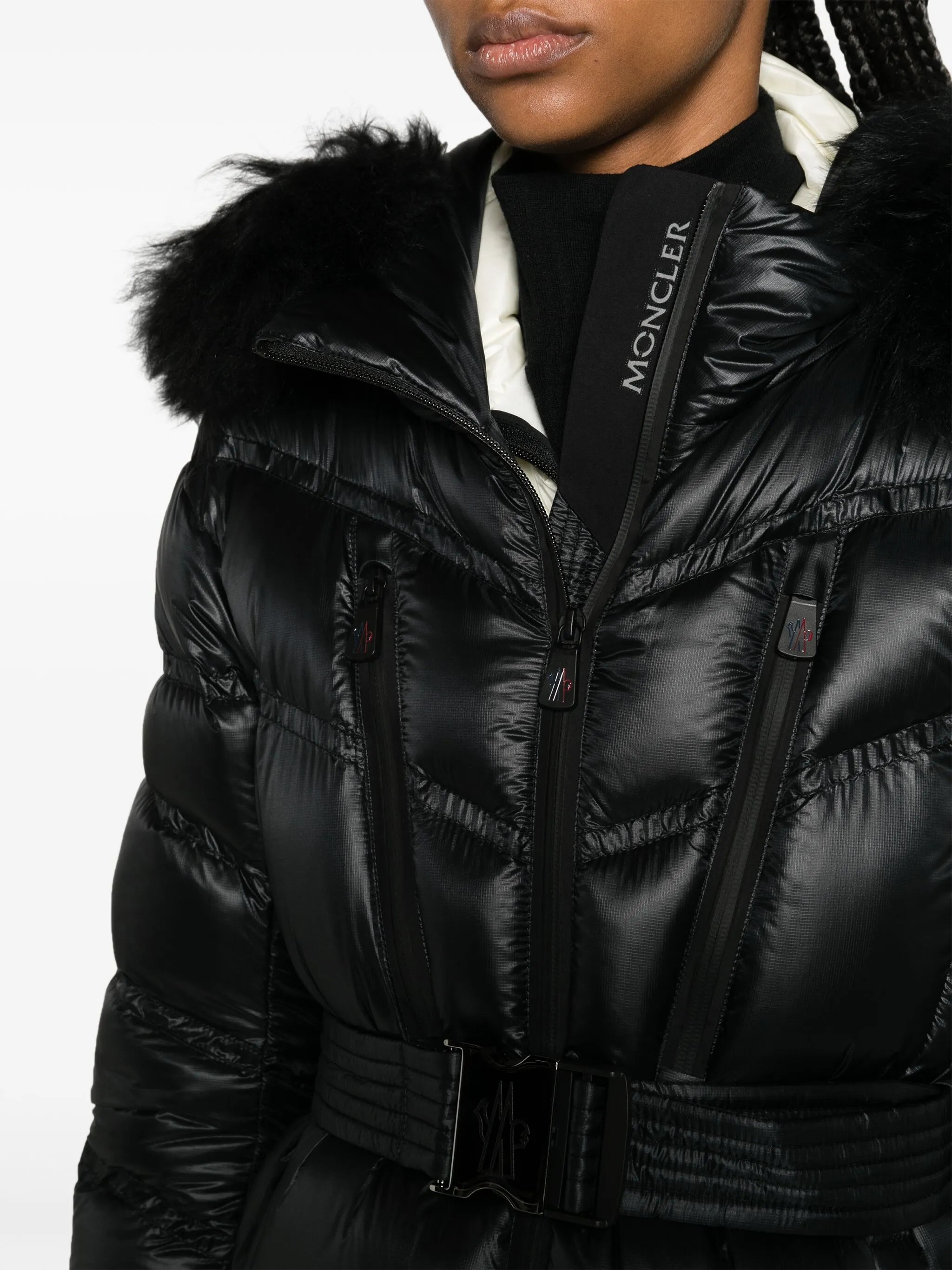 faux-fur hood puffer jacket