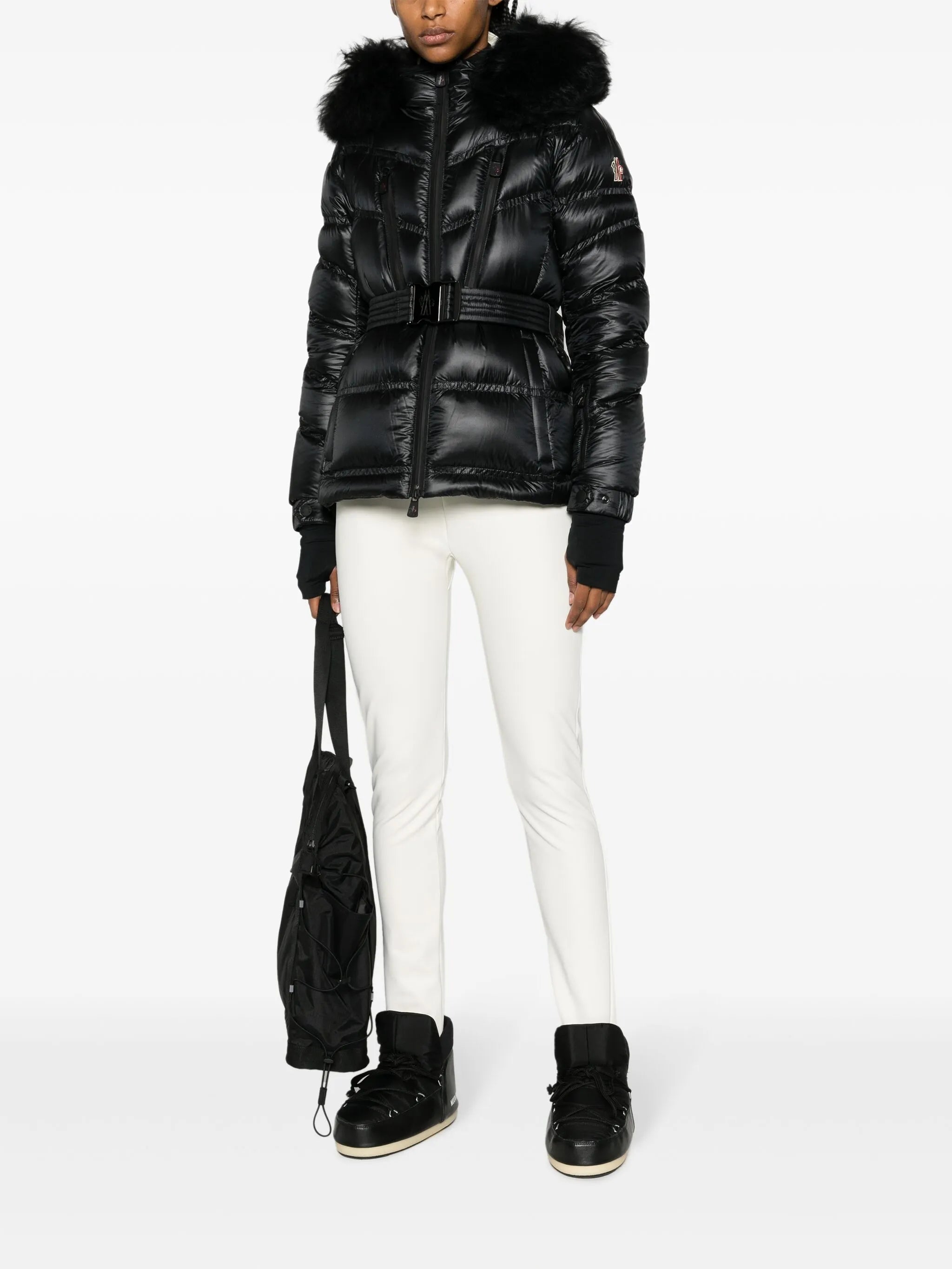 faux-fur hood puffer jacket