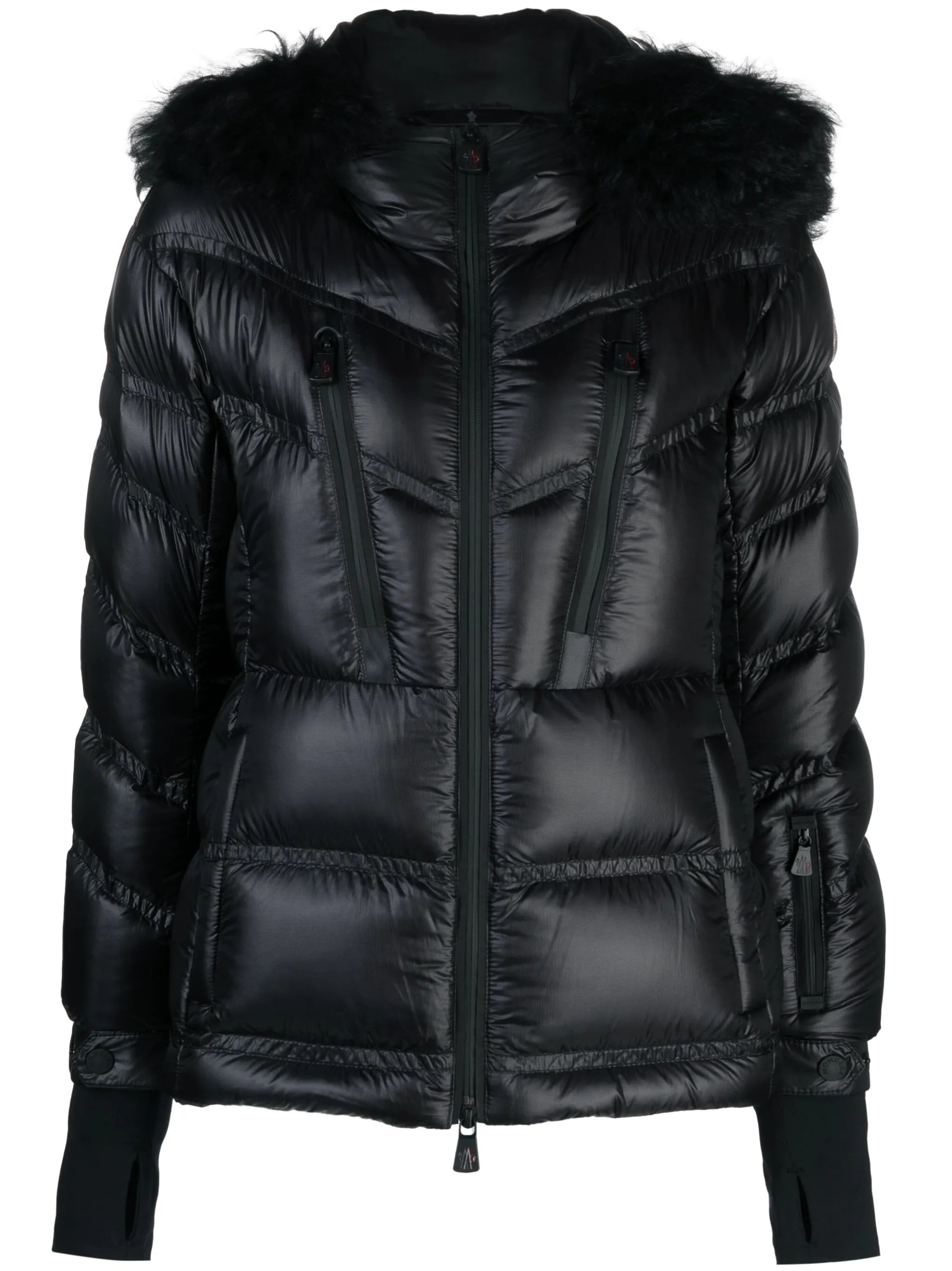 faux-fur hood puffer jacket