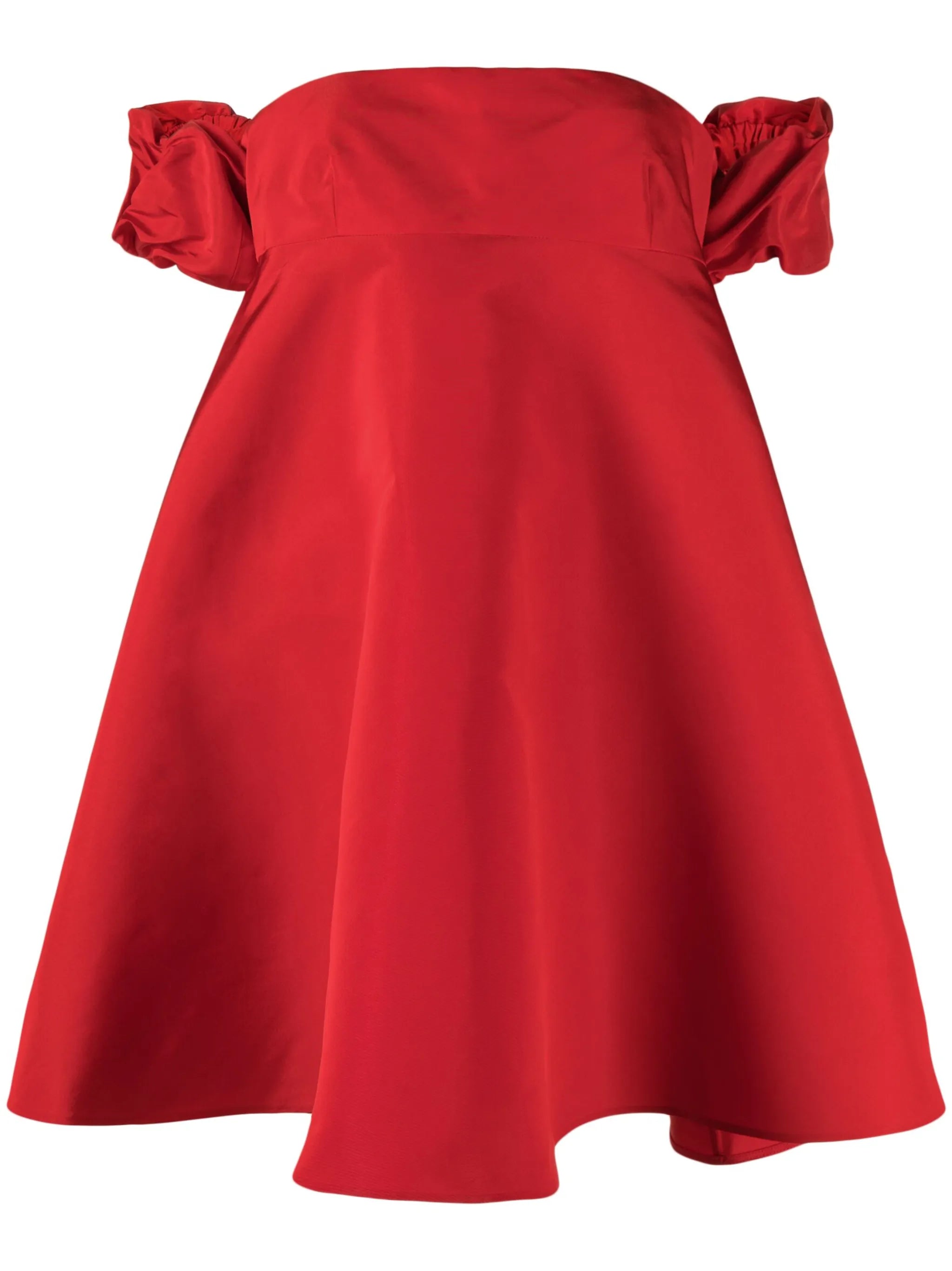 silk off-shoulder minidress