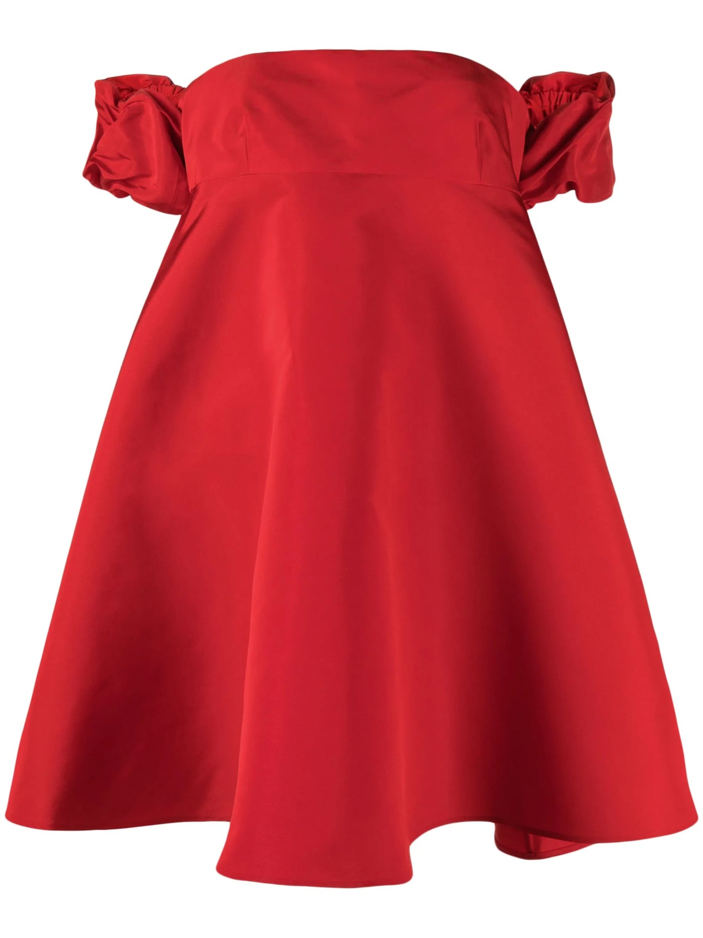 silk off-shoulder minidress