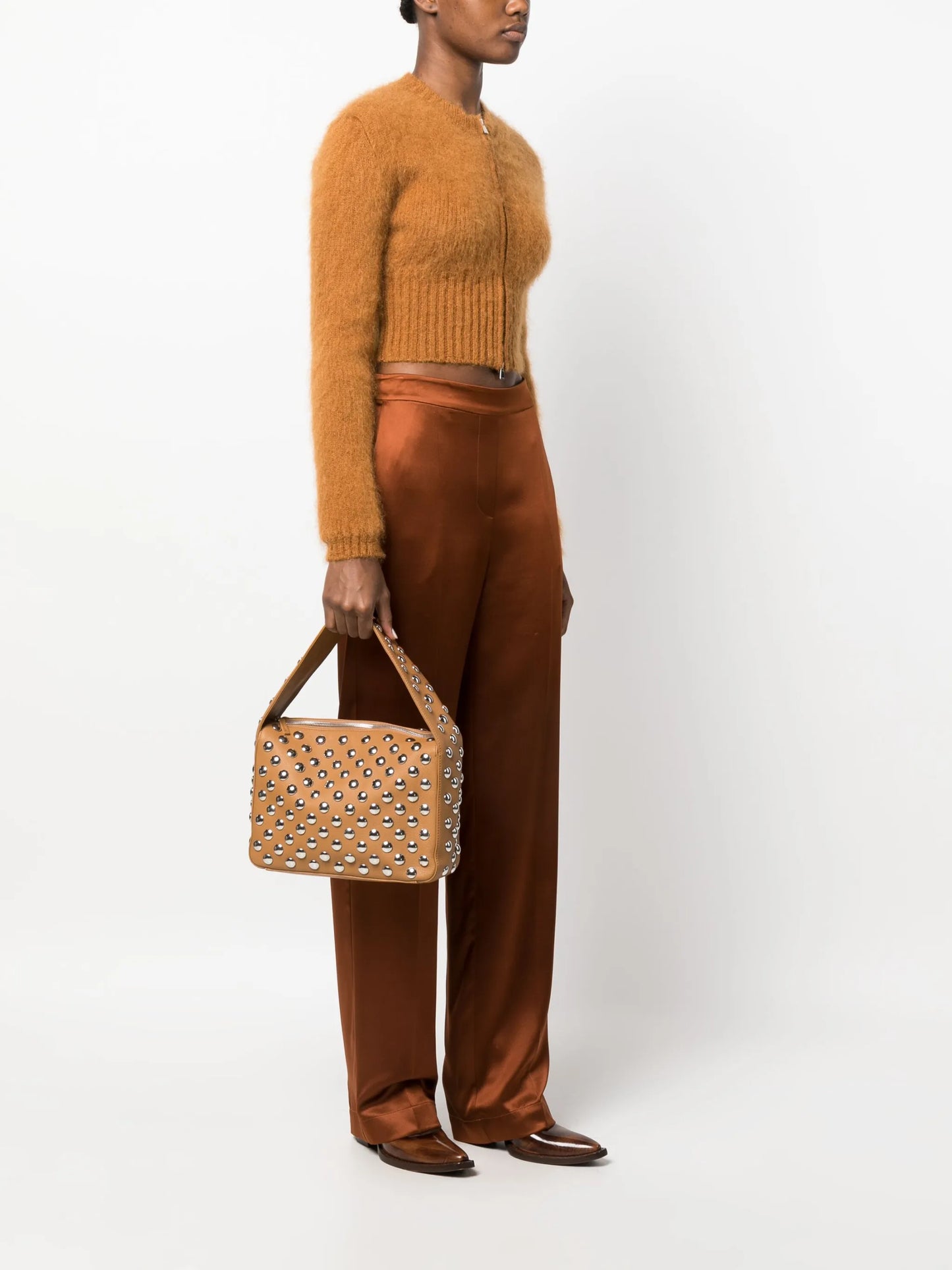 Elena studded shoulder bag