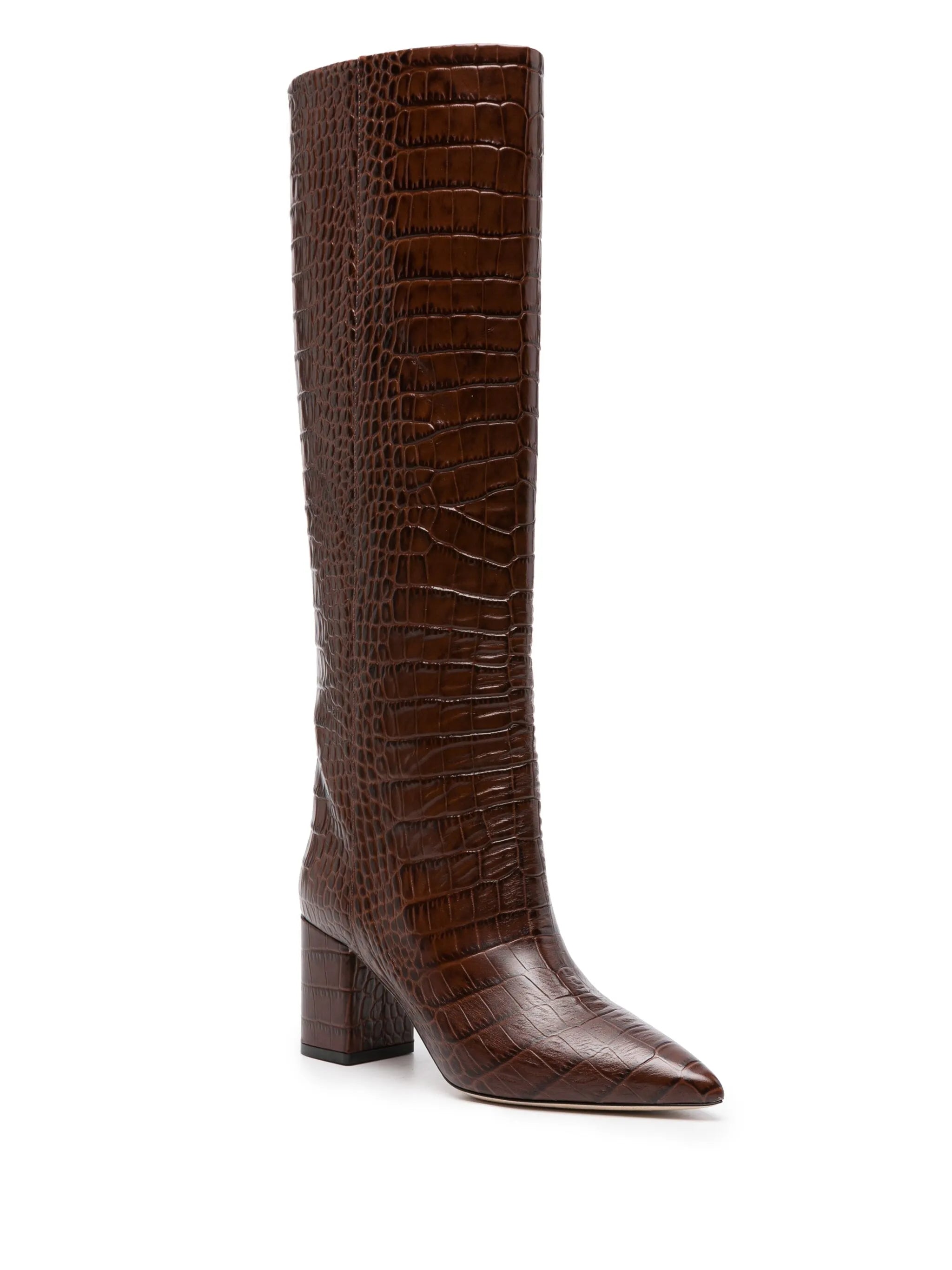 Anja 70mm crocodile-effect boots
