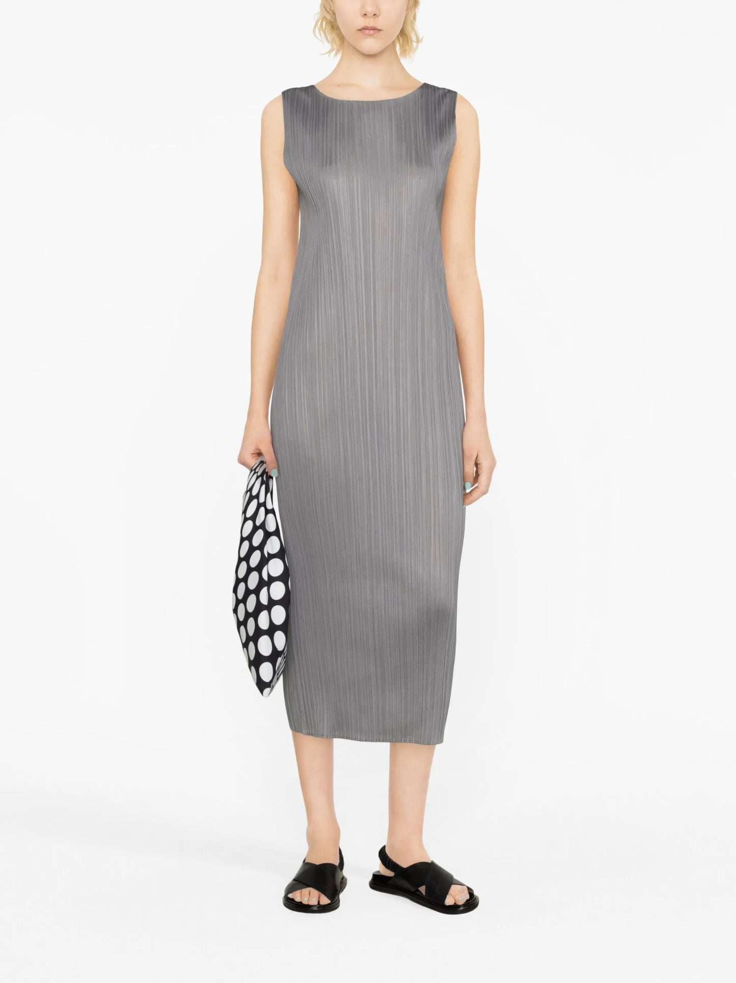 Monthly Colors plissé midi dress