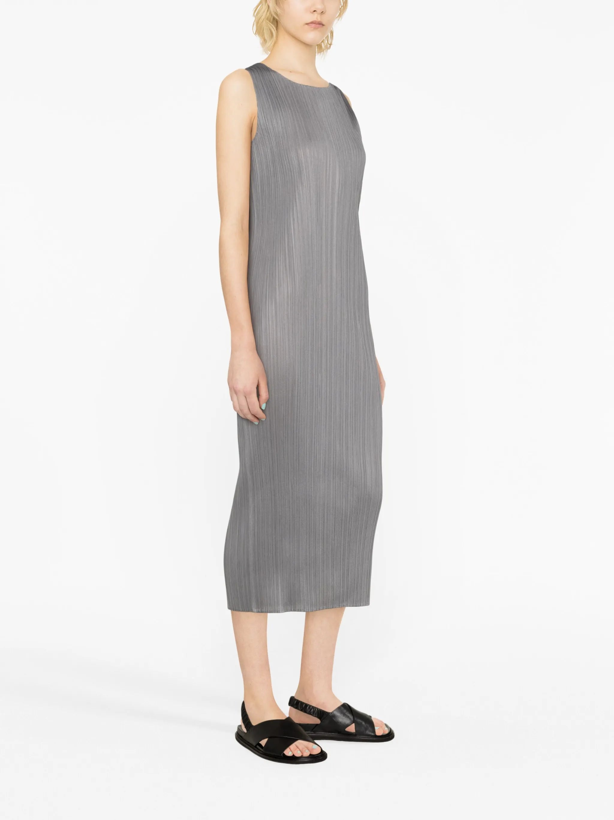 Monthly Colors plissé midi dress