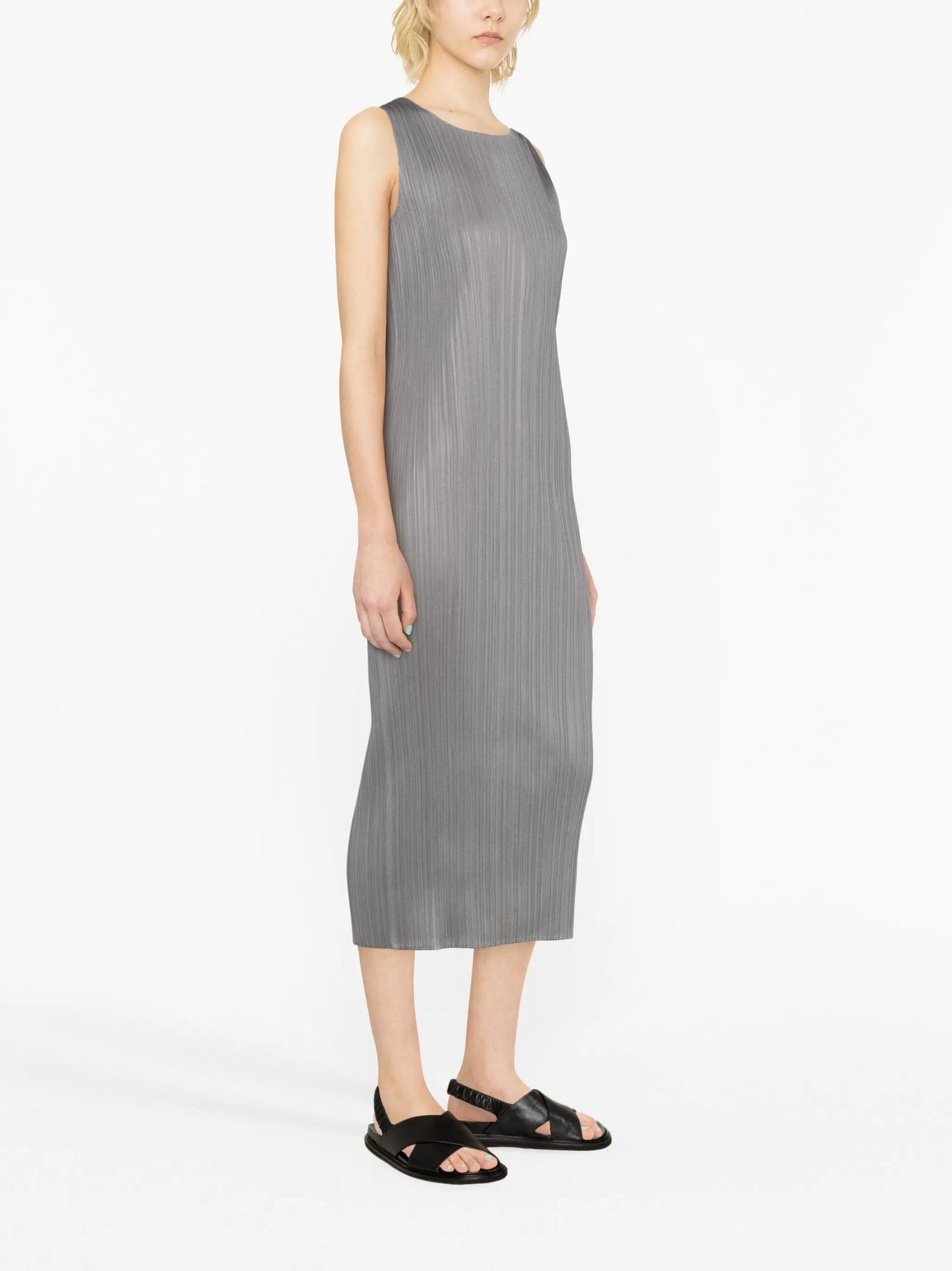 Monthly Colors plissé midi dress