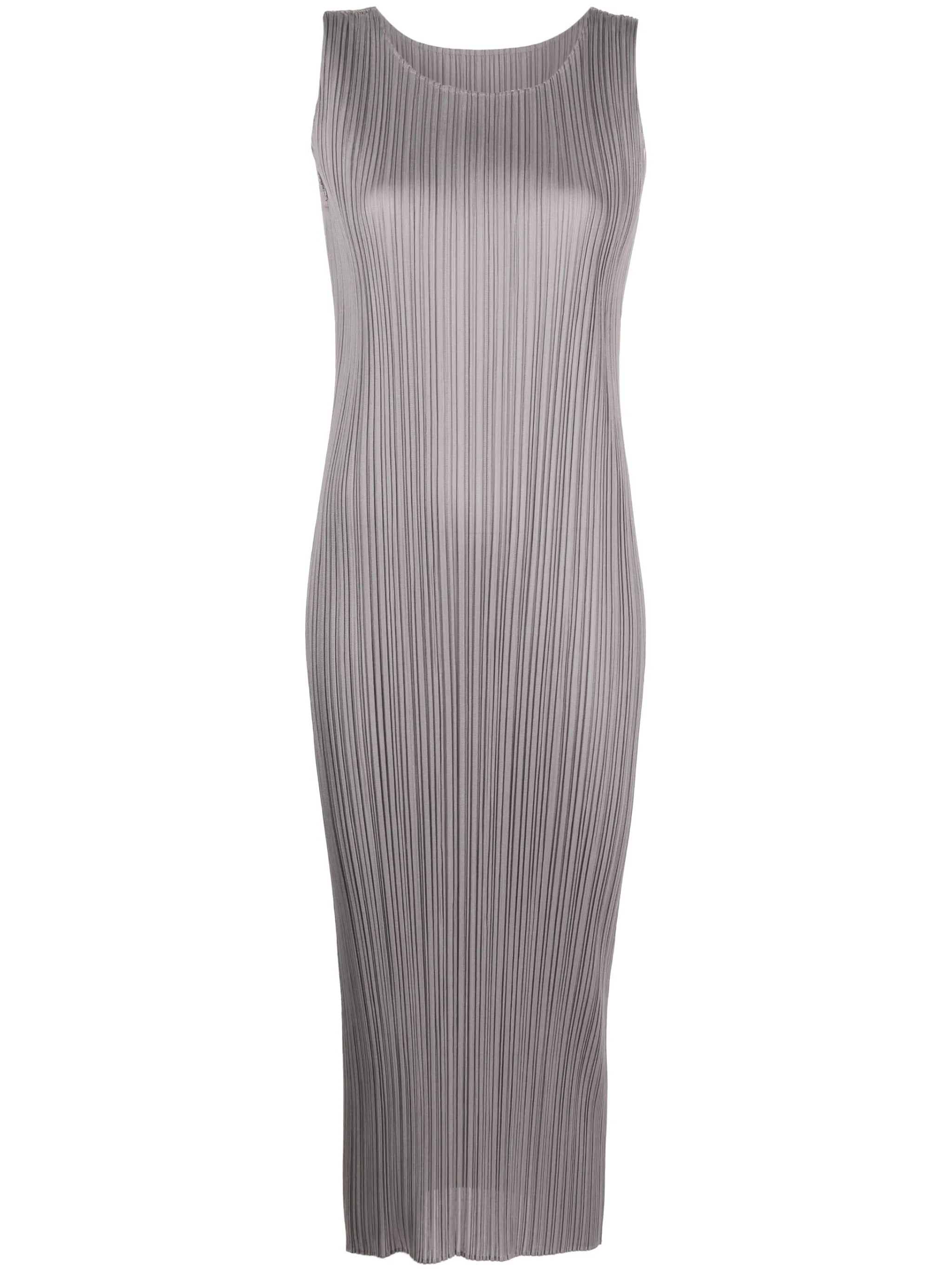 Monthly Colors plissé midi dress