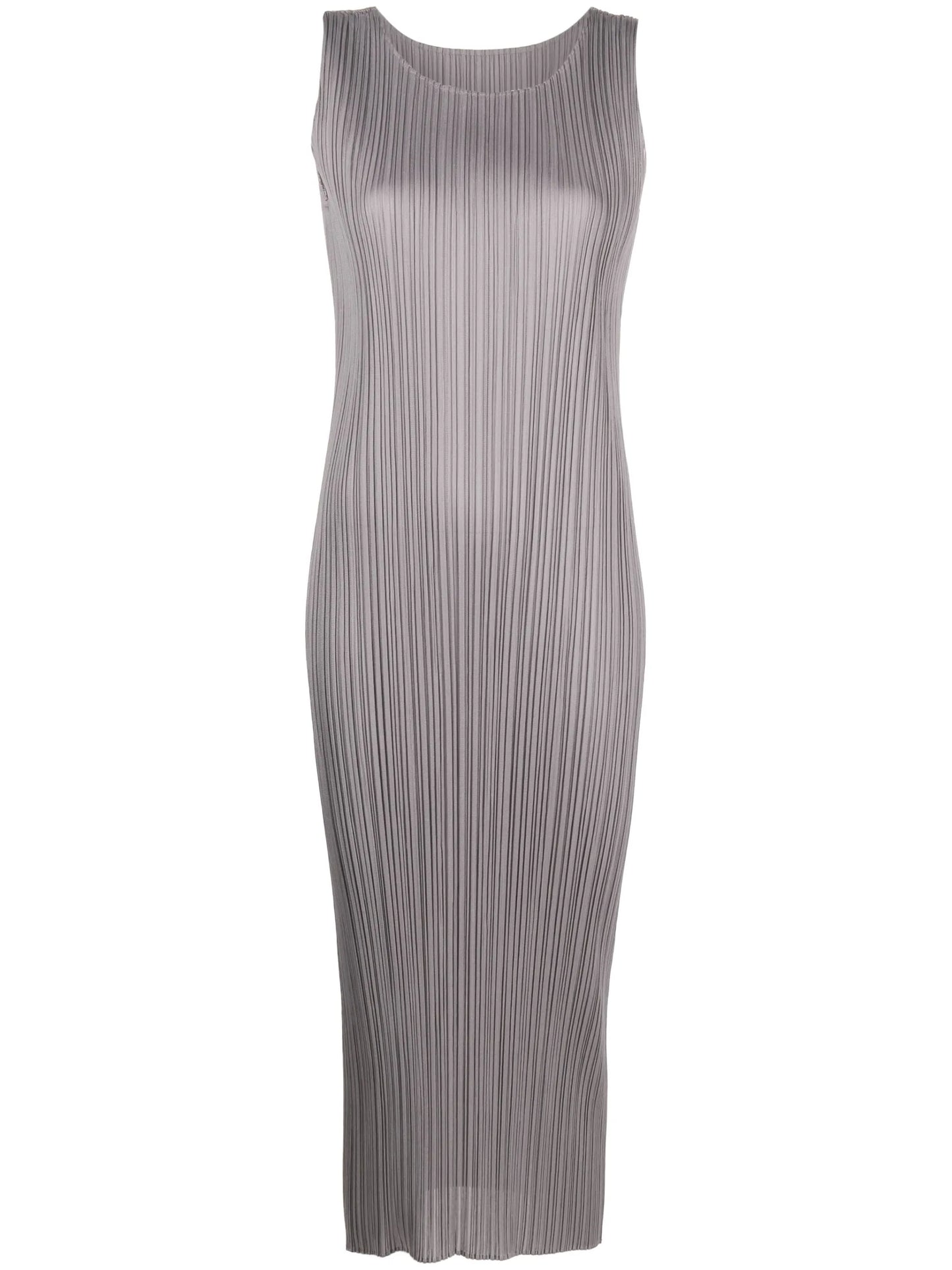 Monthly Colors plissé midi dress